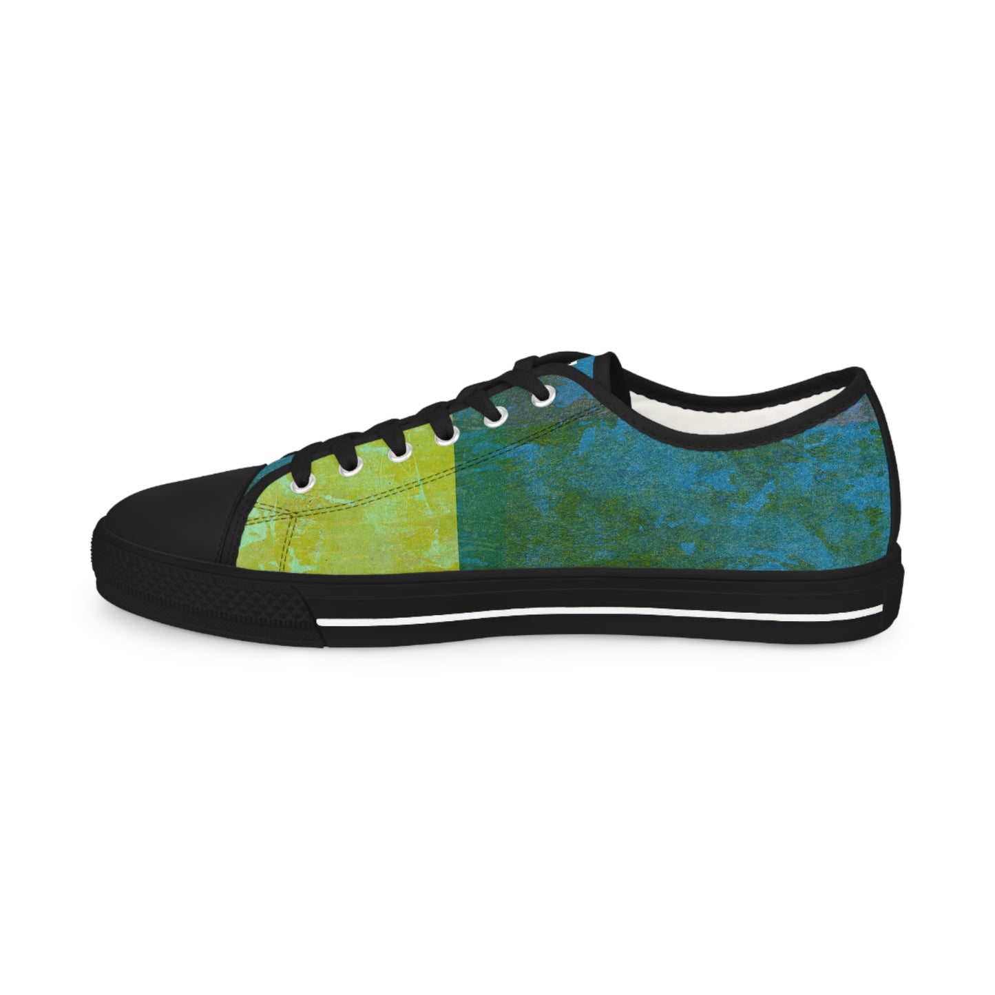 Men's Low Top Sneakers - 02859 US 14 Black sole