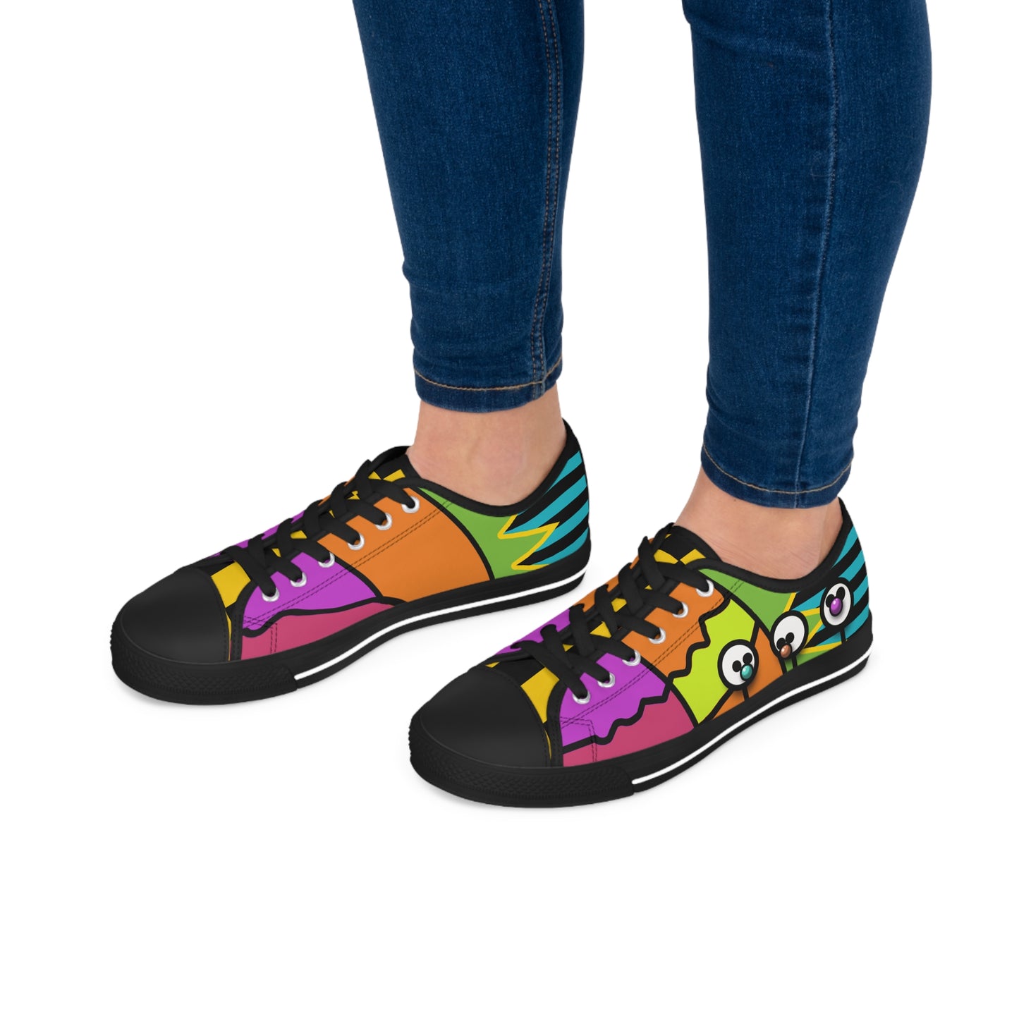 Women's Low Top Graphics Sneakers - 10003 US 12 White sole