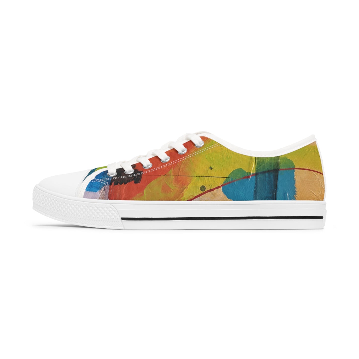 Women's Low Top Sneakers - 02200 US 12 White sole