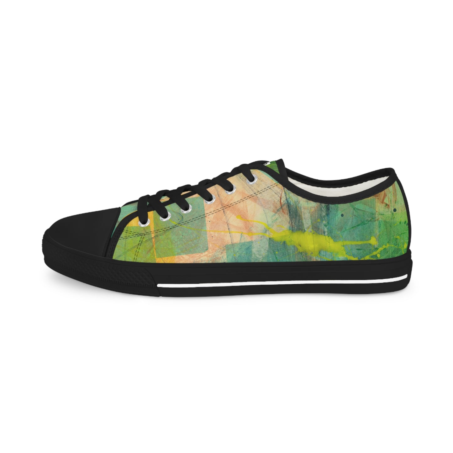 Men's Low Top Sneakers - 02873 US 14 Black sole