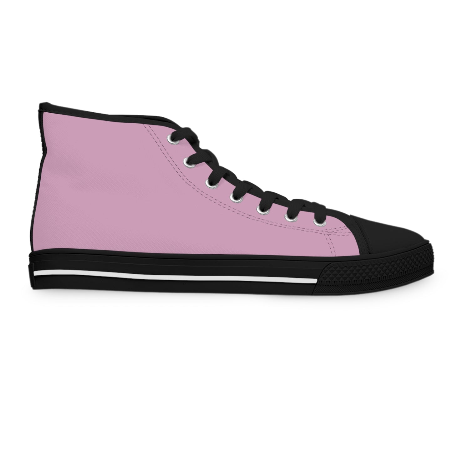 Women's Canvas High Top Solid Color Sneakers - Faded Bubblegum US 12 White sole