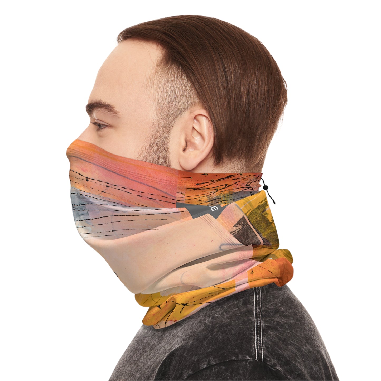 Winter Neck Gaiter With Drawstring - 02876