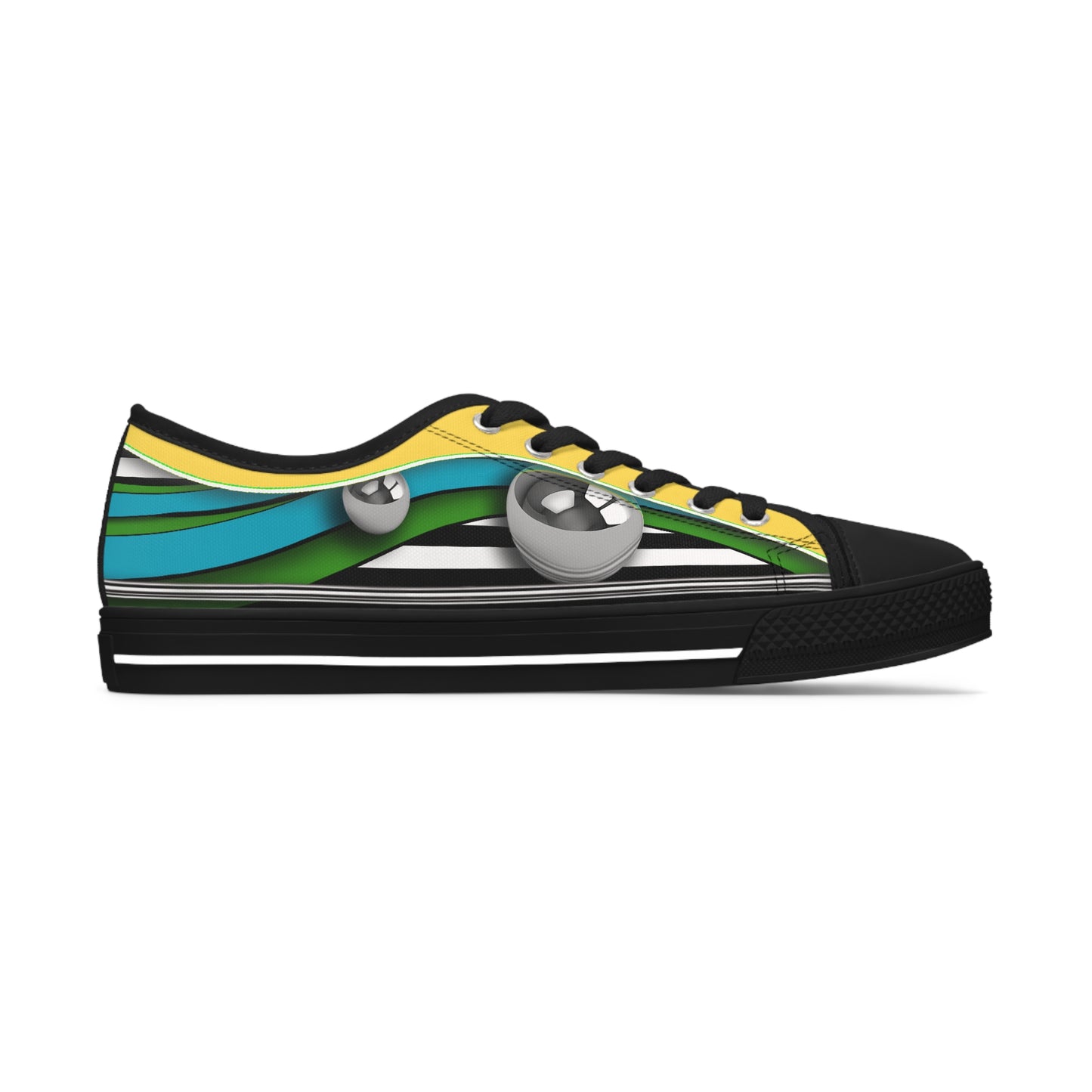 Women's Low Top Graphics Sneakers - 10004 US 12 White sole