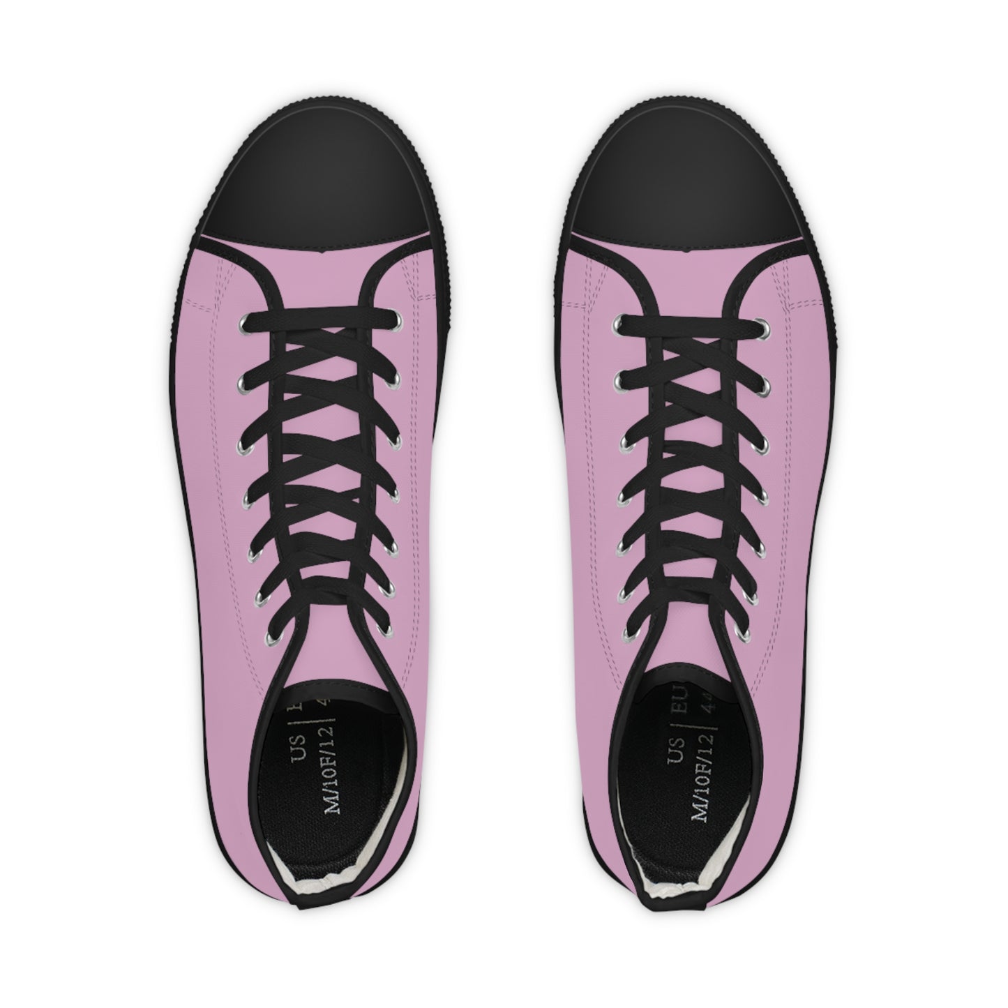 Men's Canvas High Top Solid Color Sneakers - Faded Bubblegum US 14 White sole
