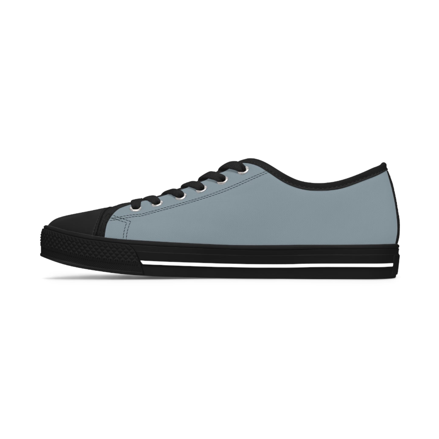 Women's Canvas Low Top Solid Color Sneakers - Storm Gray US 12 White sole