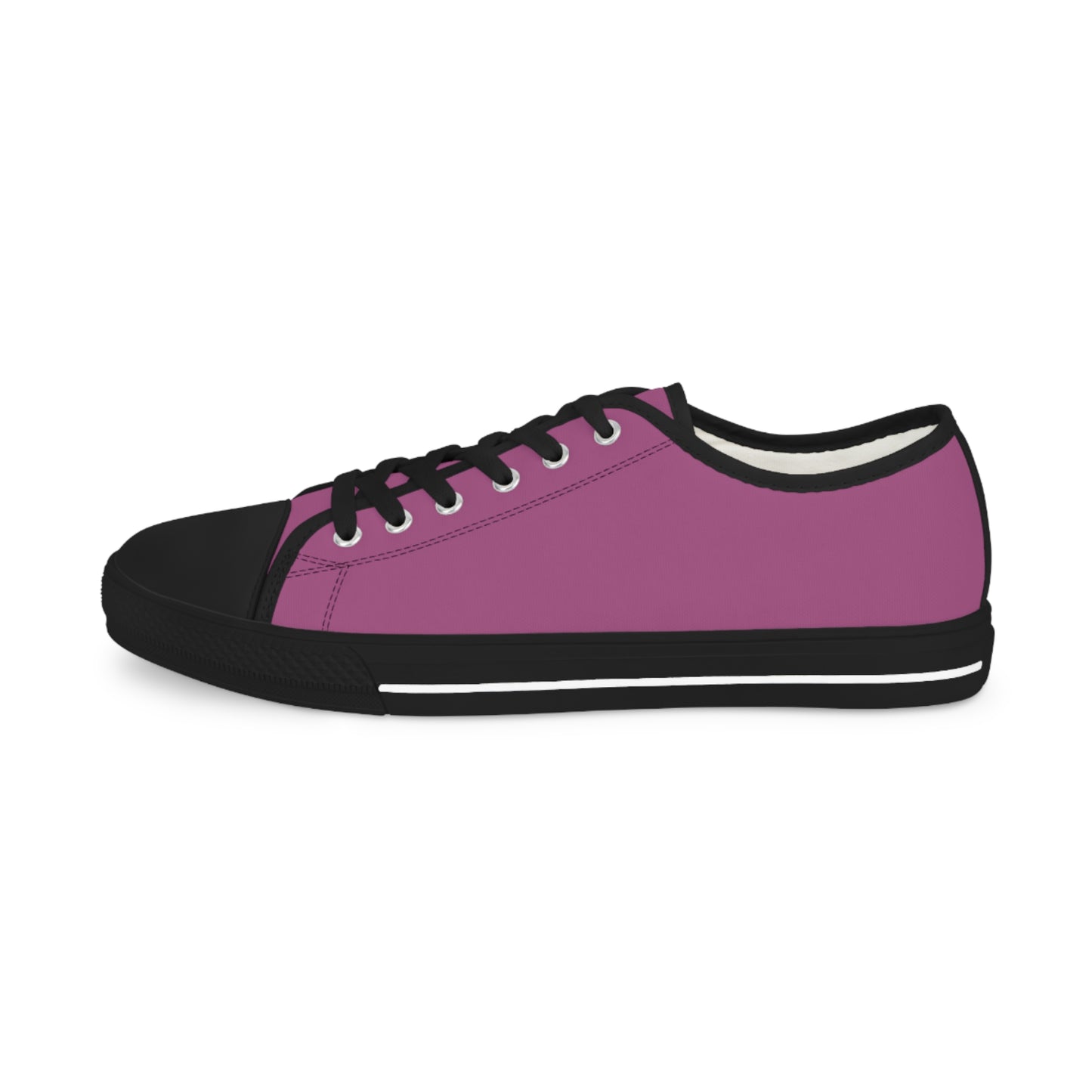 Men's Canvas Low Top Solid Color Sneakers - Candy Wrapper Pink US 14 Black sole
