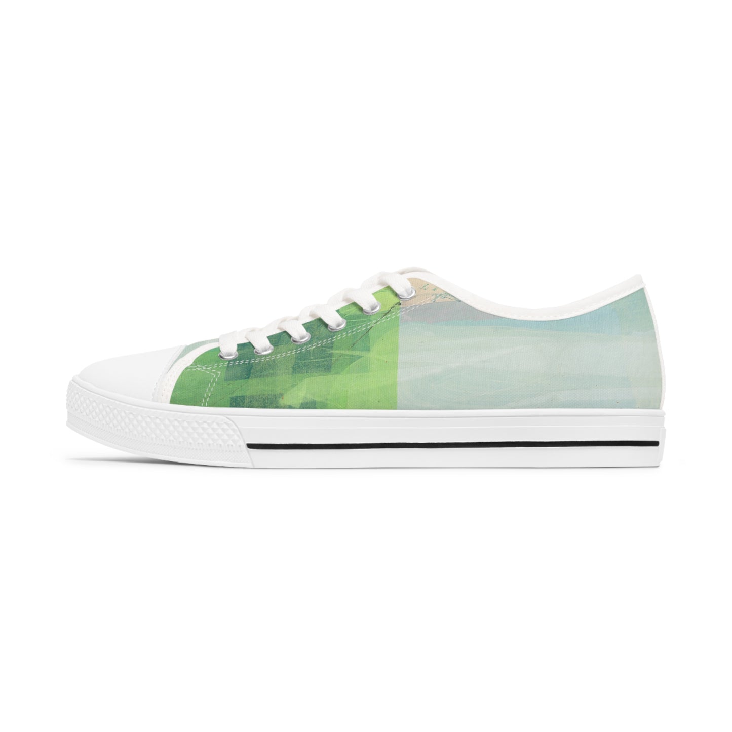 Women's Low Top Sneakers - 02878 US 12 White sole