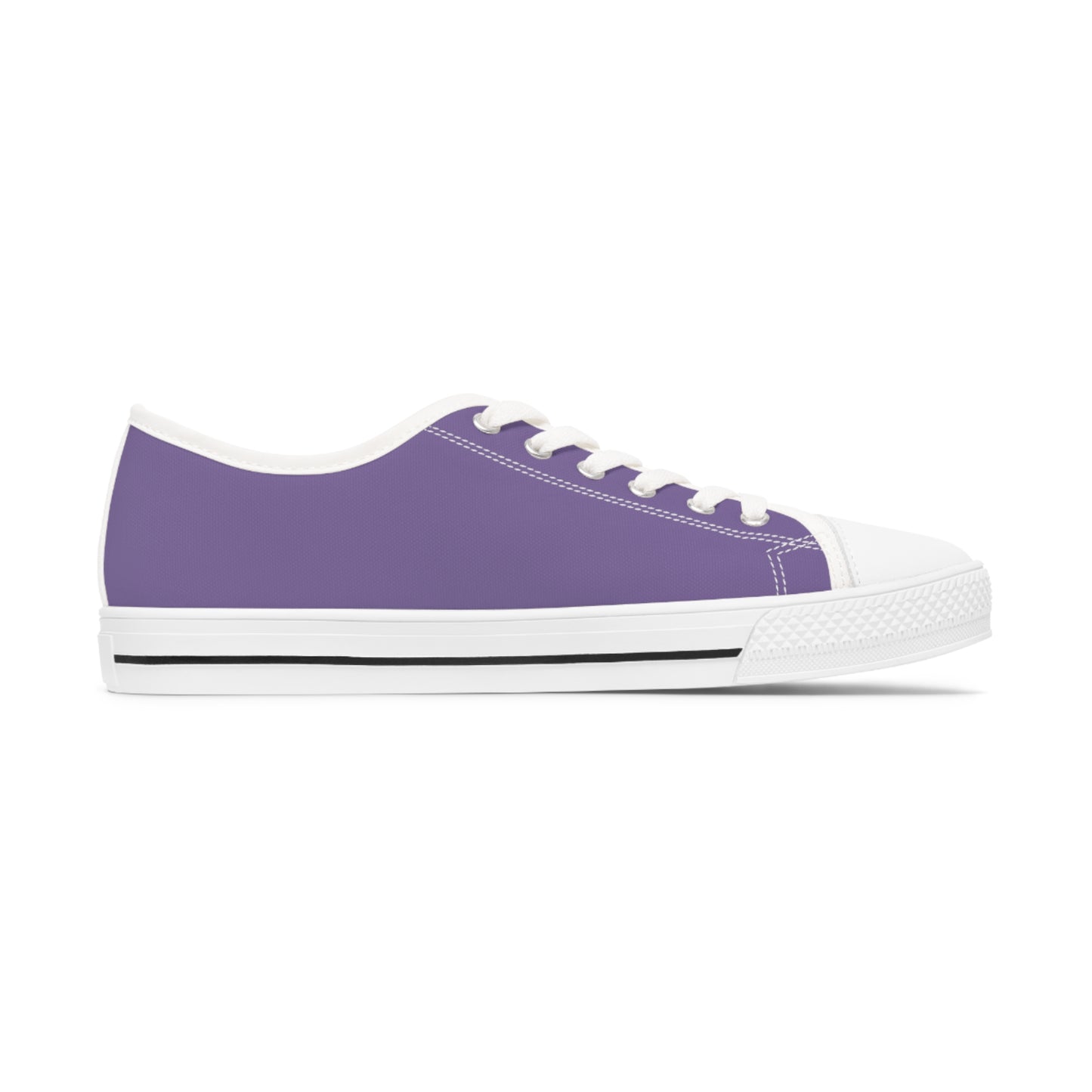 Women's Low Top Sneakers - Purple US 12 White sole
