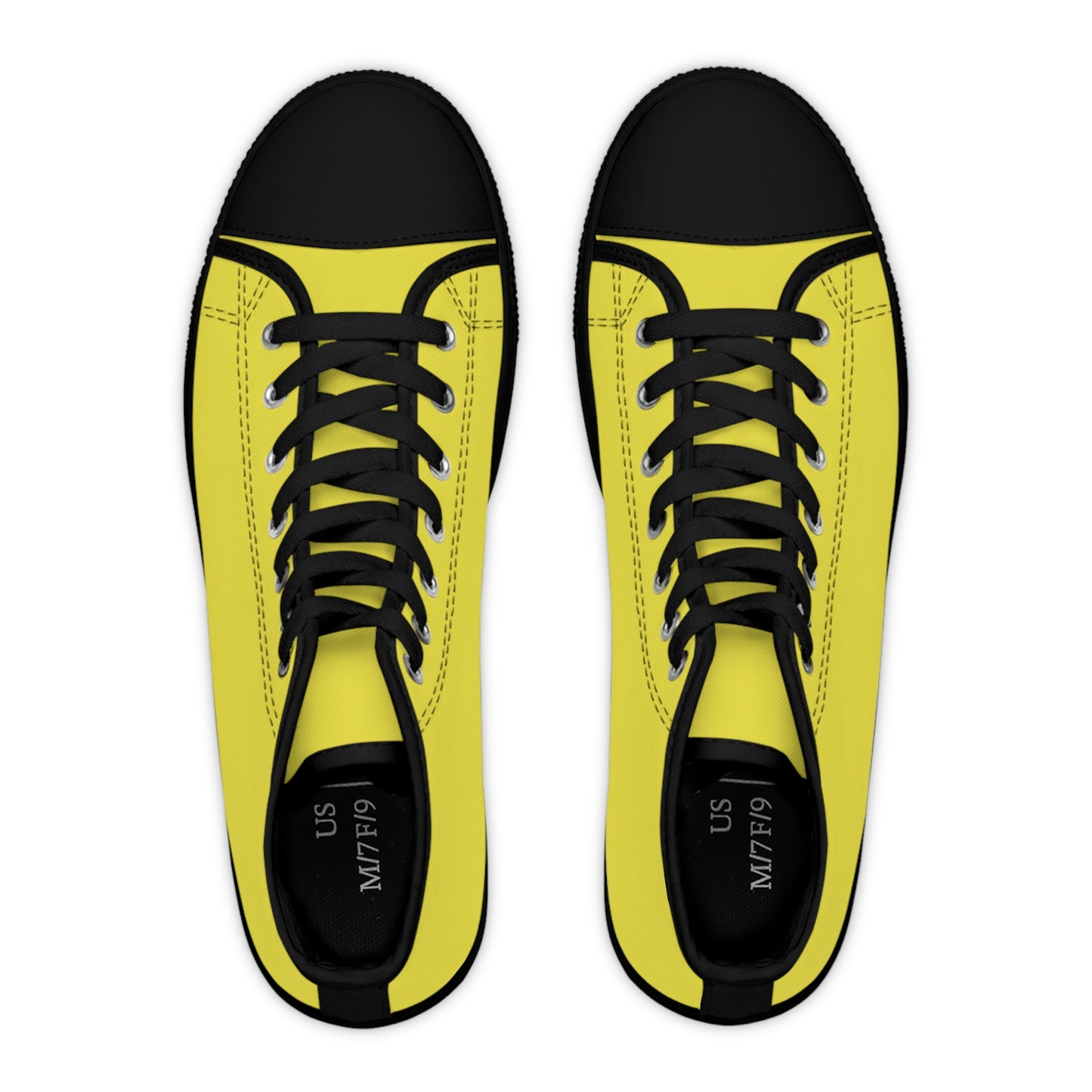 Women's High Top Sneakers - Yellow US 12 White sole