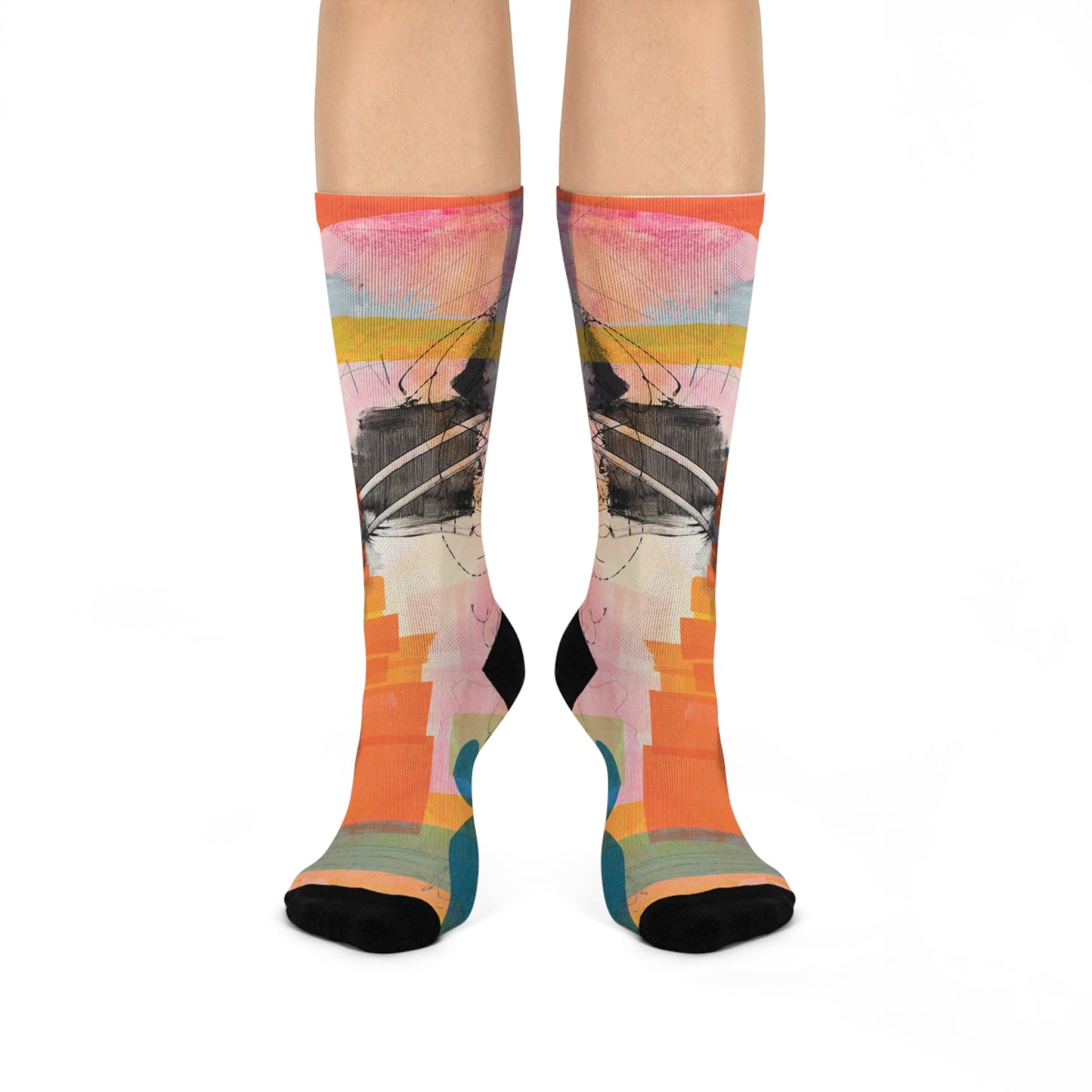Unisex Crew Socks - 02869 White One size 3/4 Crew