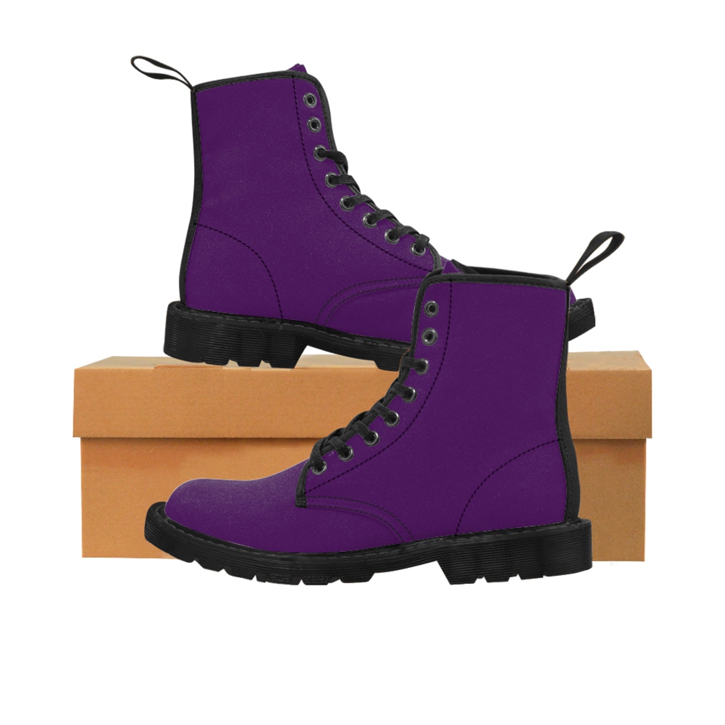Women's Canvas Boots - Royal Purple US 11 Black sole