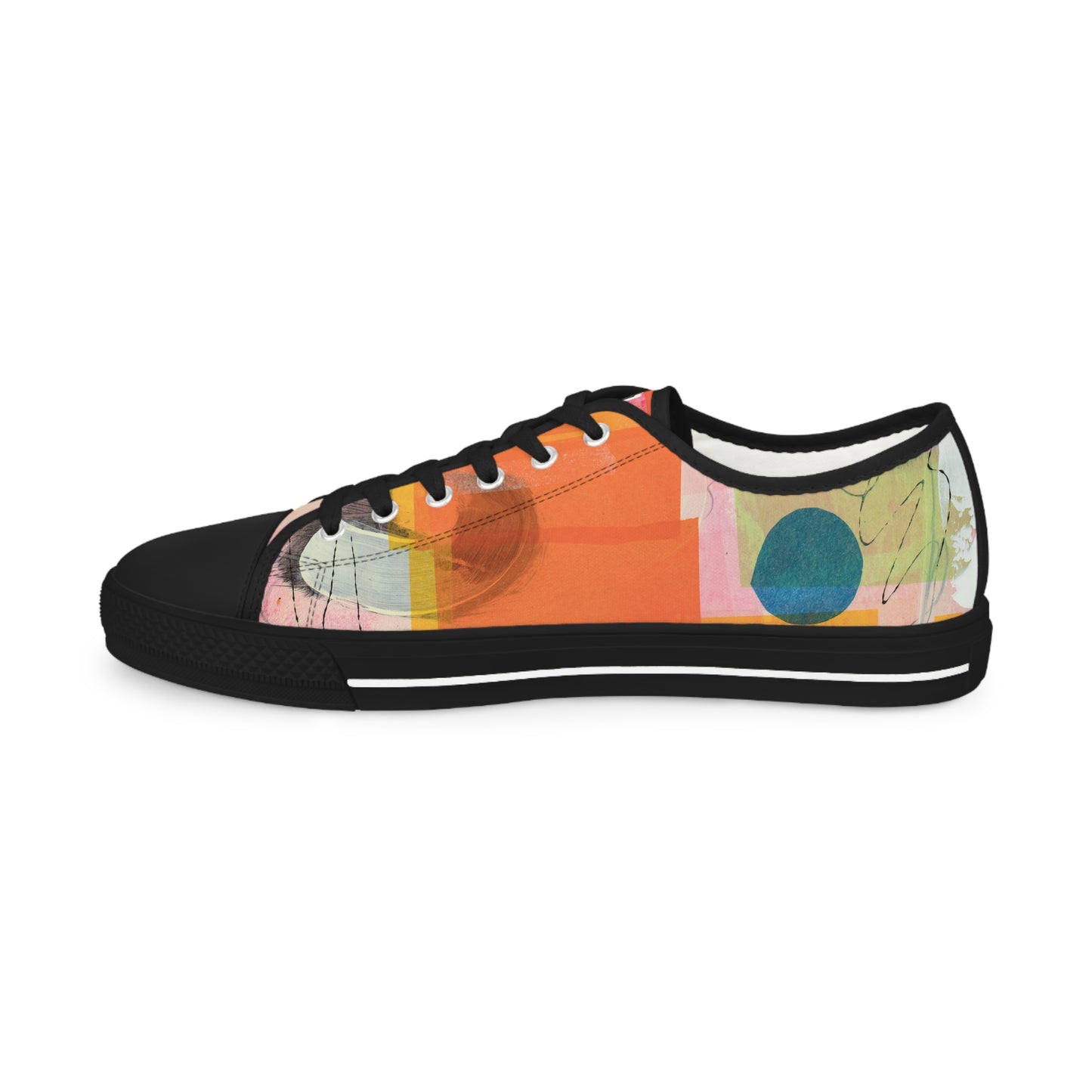 Men's Low Top Sneakers - 02869 US 14 Black sole