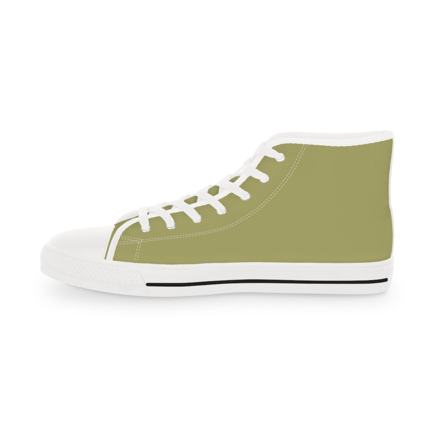 Men's Canvas High Top Solid Color Sneakers - Light Moss US 14 White sole