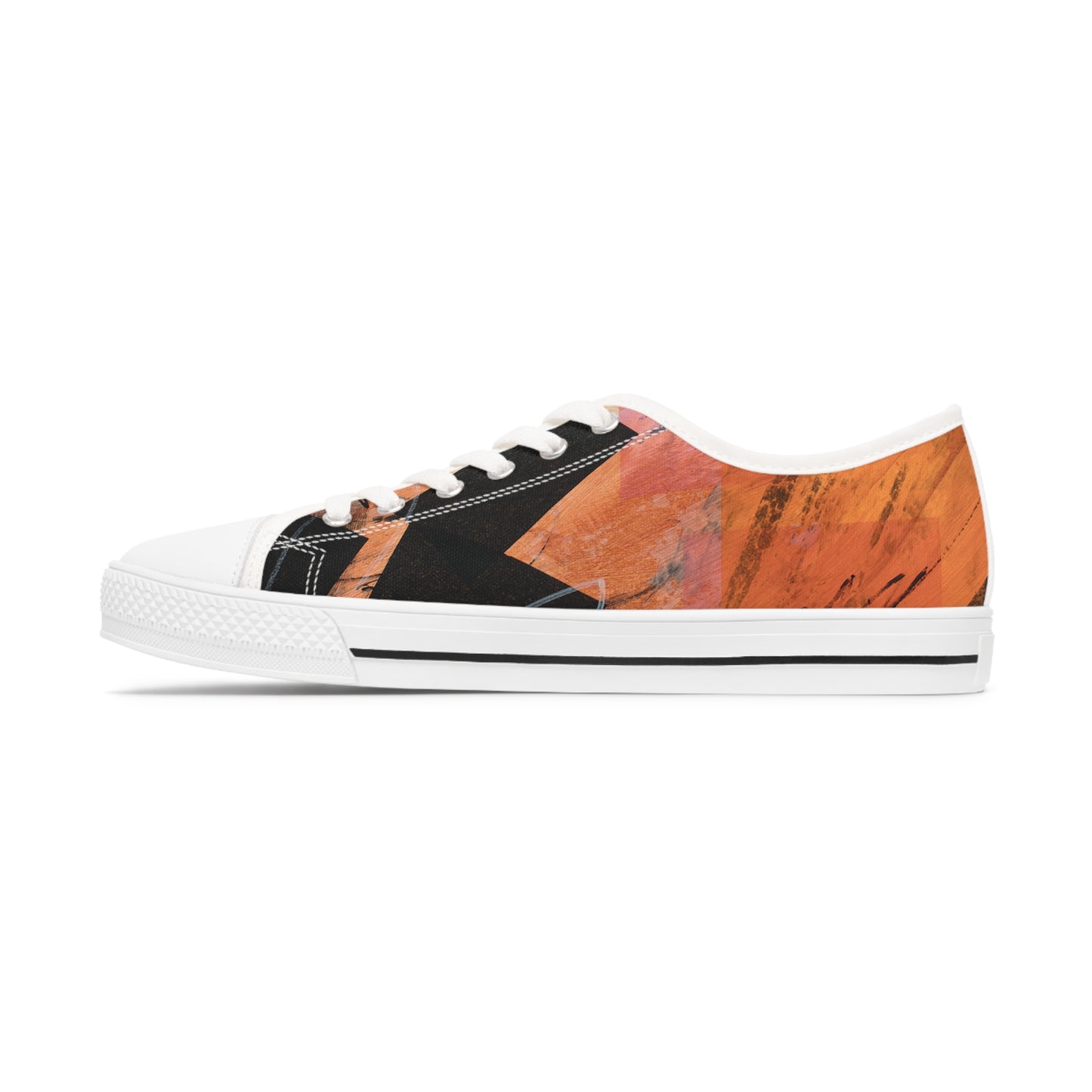 Women's Low Top Sneakers - 02861 US 12 White sole