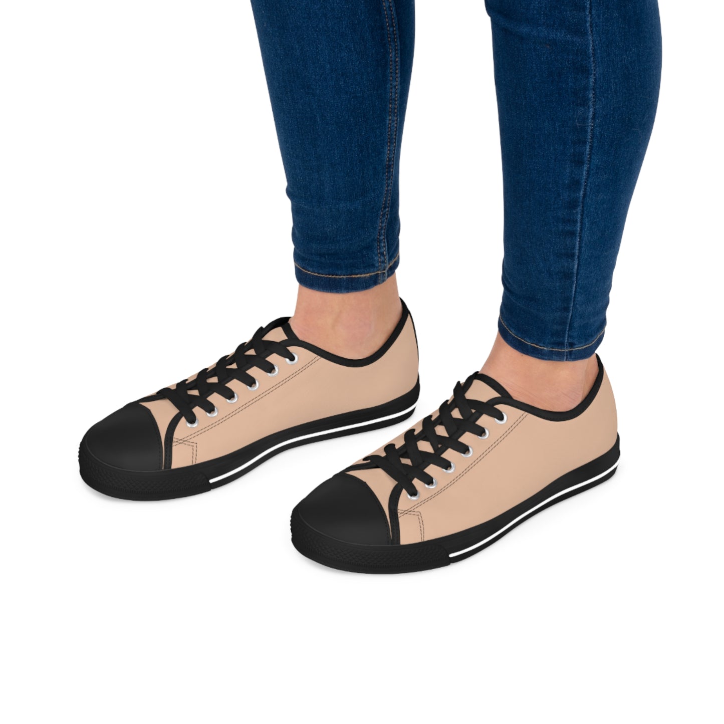 Women's Canvas Low Top Solid Color Sneakers - Orange Cream US 12 White sole