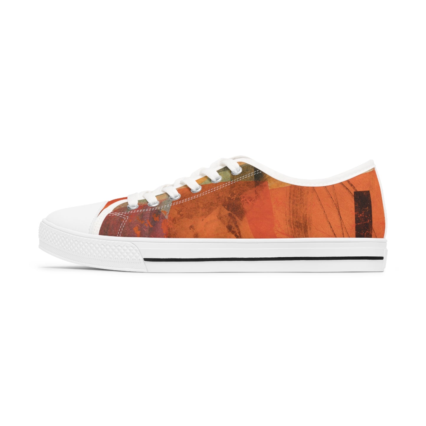 Women's Low Top Sneakers - 02872 US 12 White sole