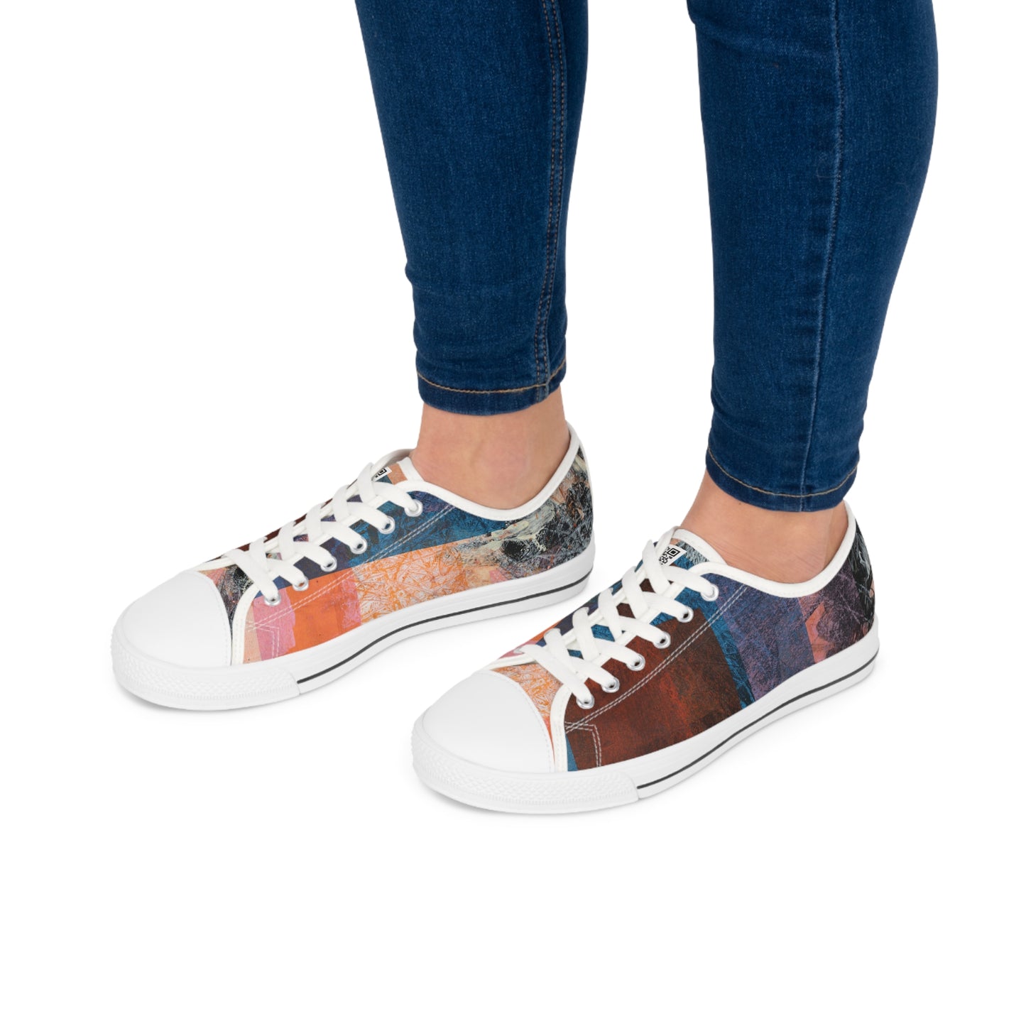 Women's Low Top Sneakers - 02862 US 12 White sole