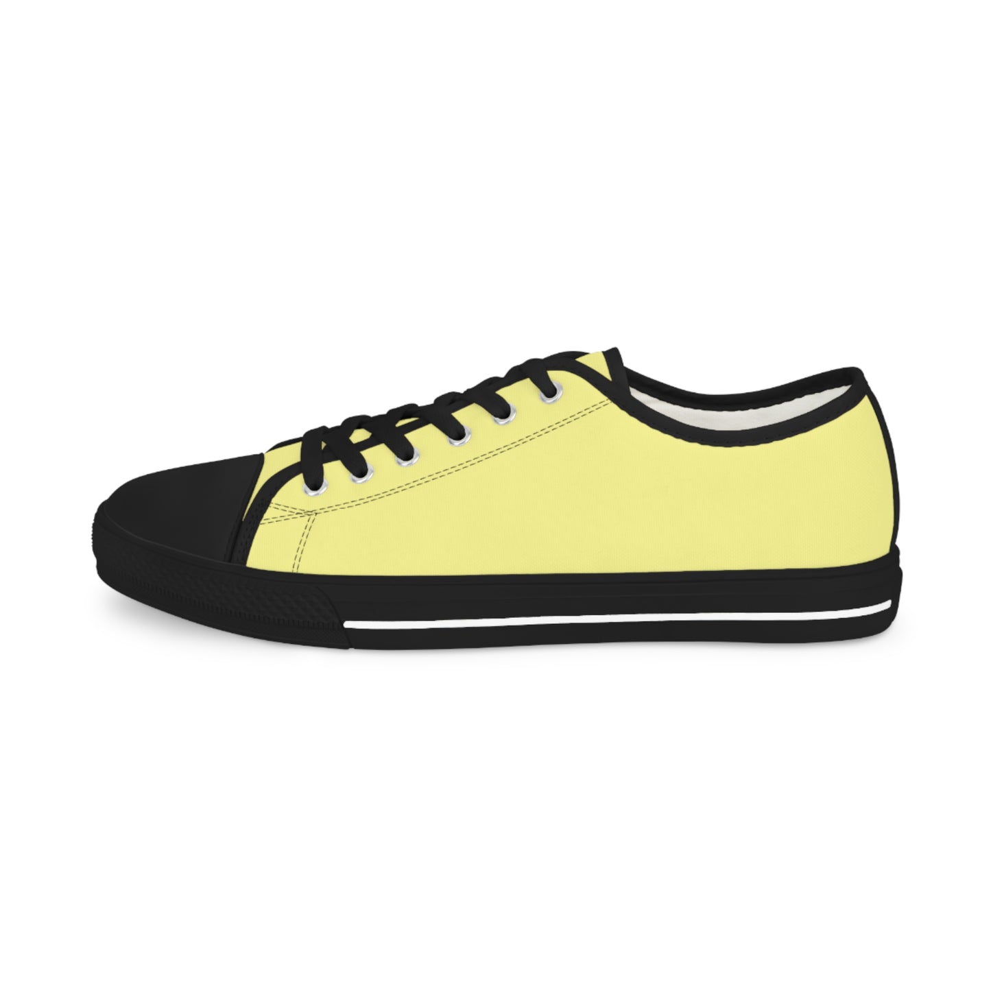 Men's Canvas Low Top Solid Color Sneakers - Lemon Yellow US 14 Black sole