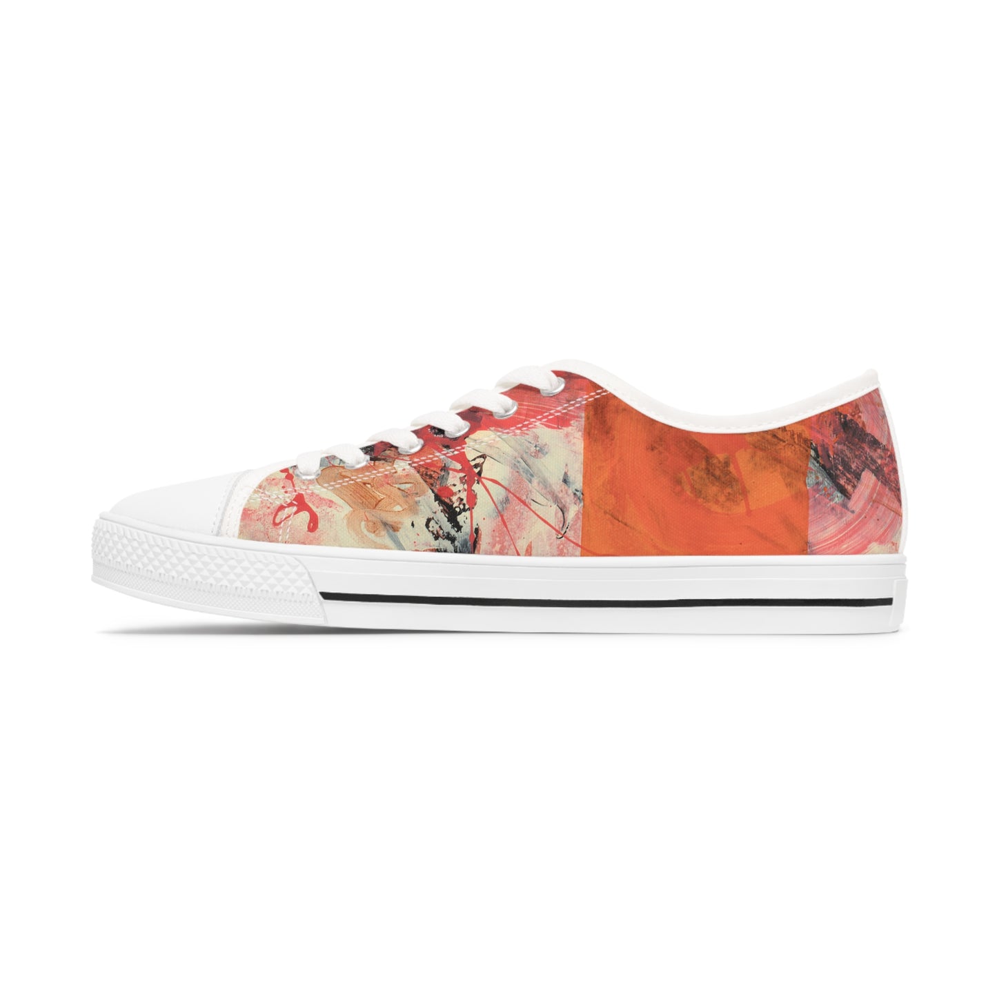 Women's Low Top Sneakers - 02874 US 12 White sole