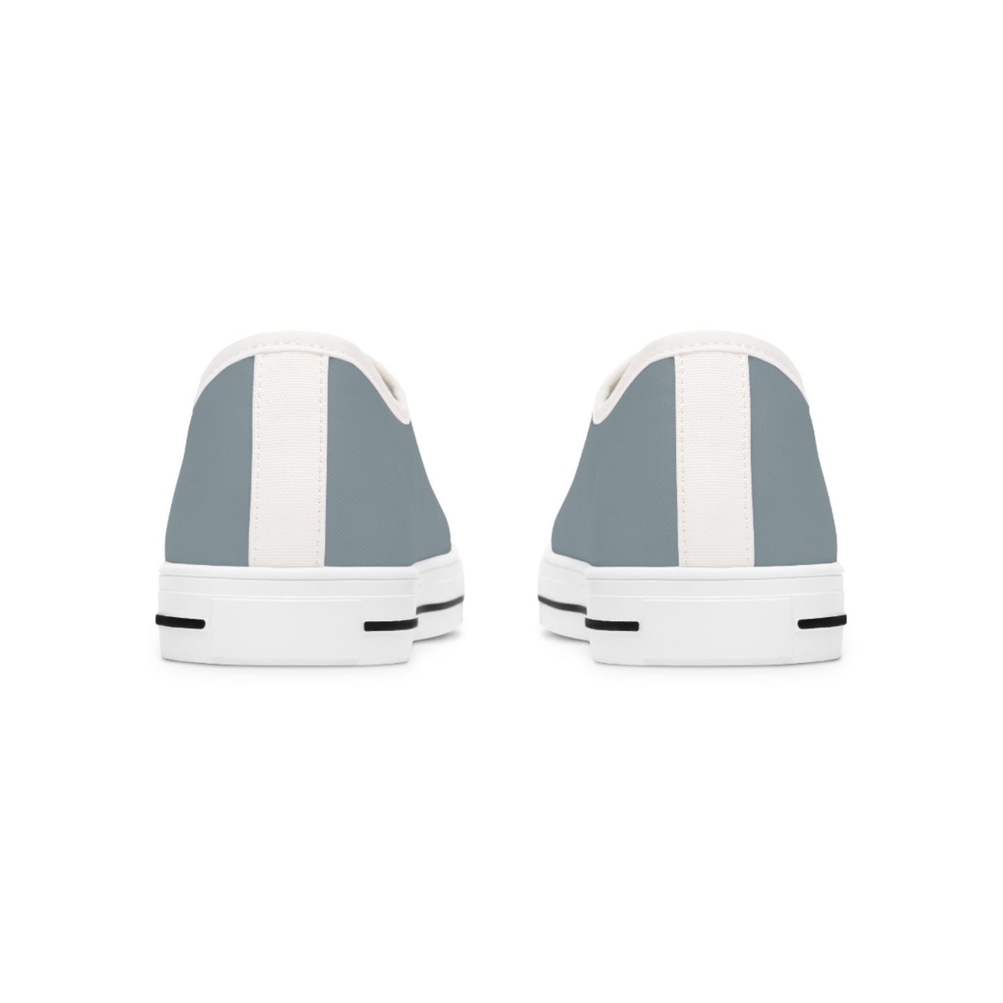 Women's Canvas Low Top Solid Color Sneakers - Storm Gray US 12 White sole