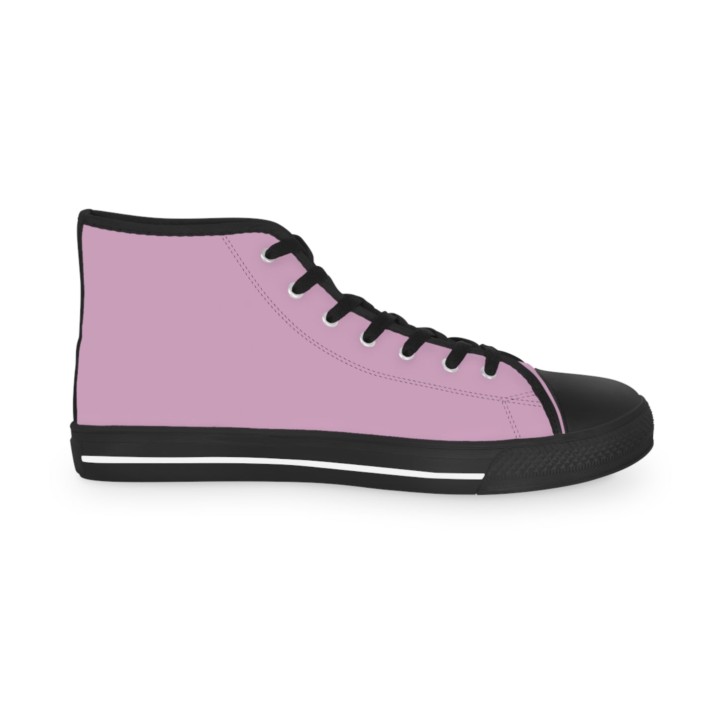 Men's Canvas High Top Solid Color Sneakers - Faded Bubblegum US 14 White sole