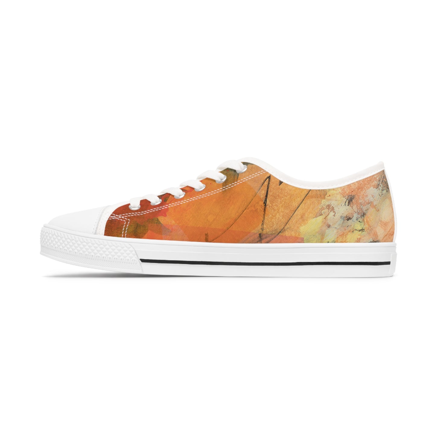 Women's Low Top Sneakers - 02872 US 12 White sole