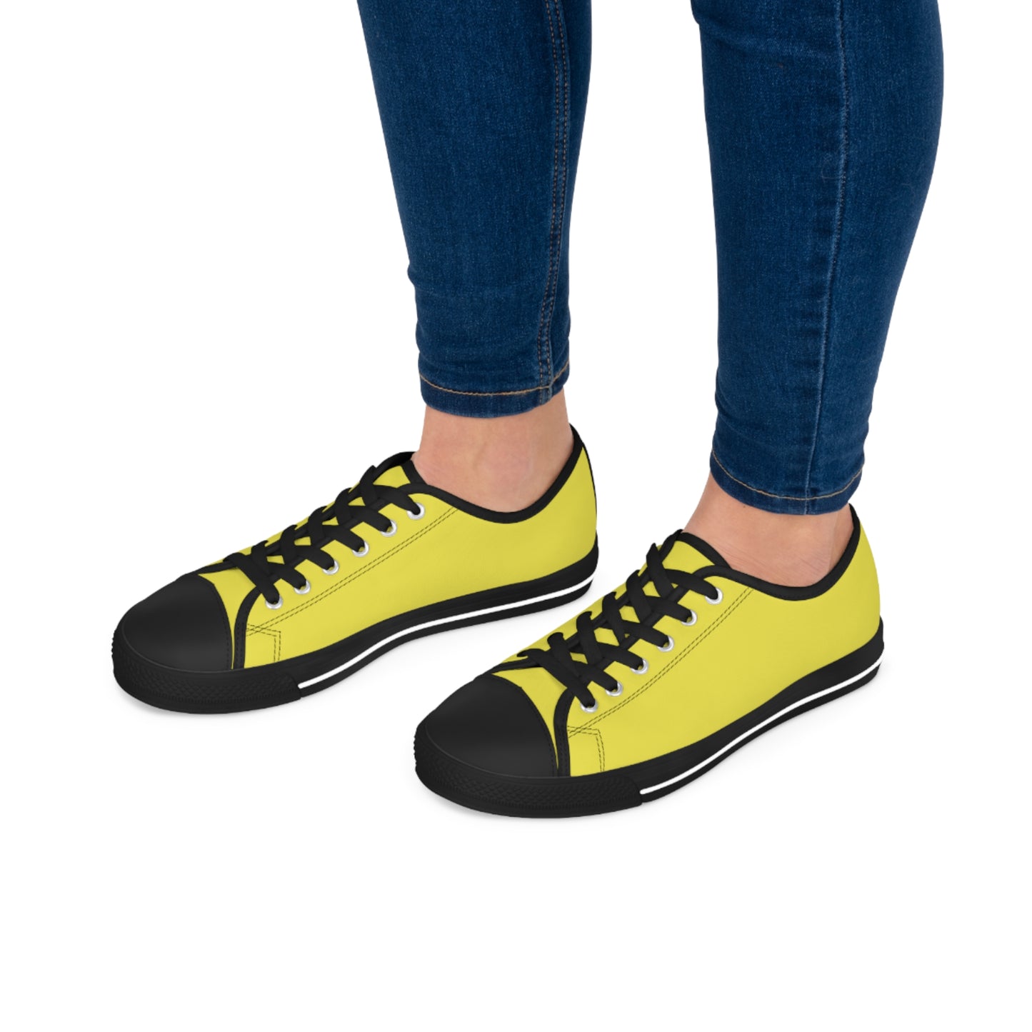 Women's Low Top Sneakers - Yellow US 12 White sole
