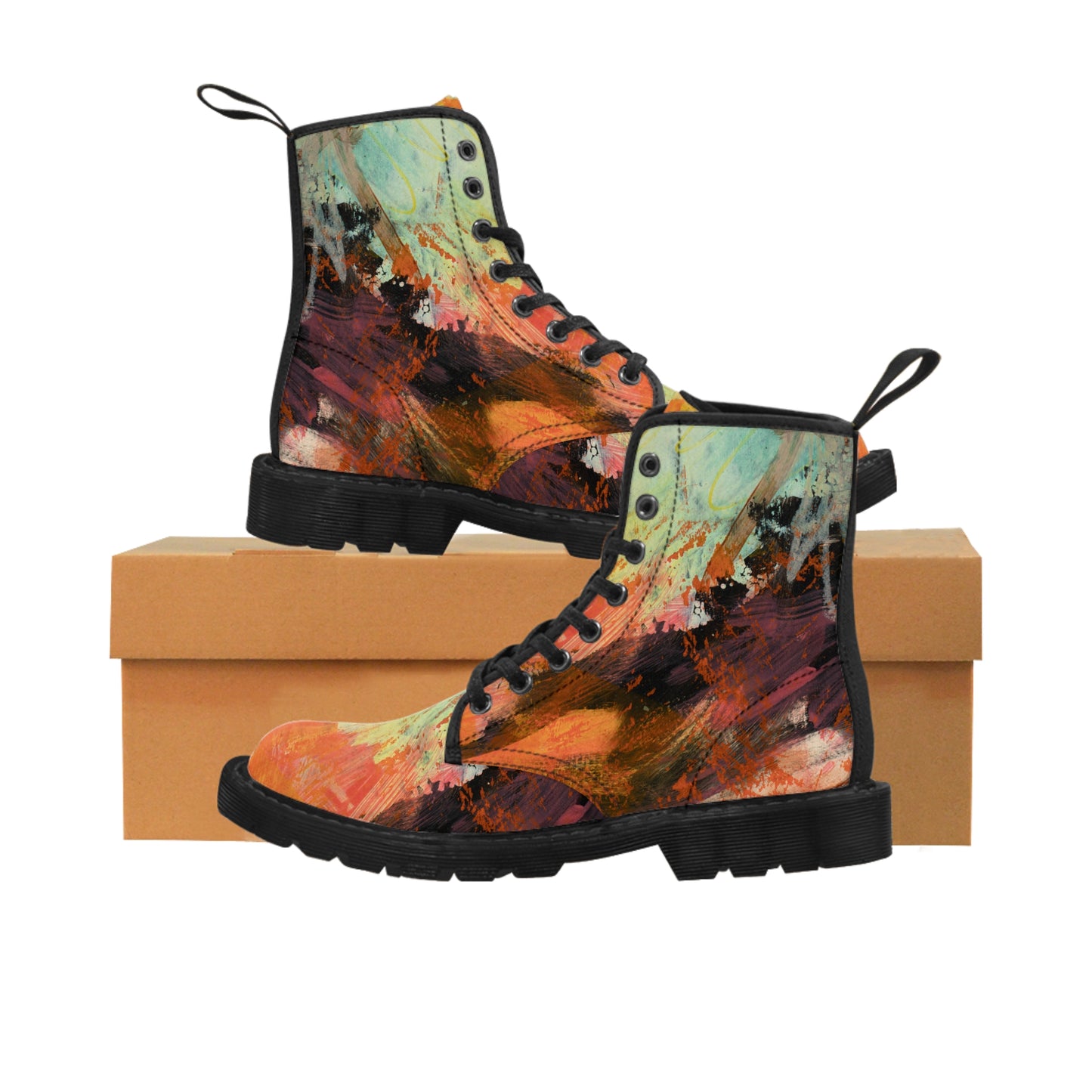 Men's Canvas Boots - 02870 US 10.5 Black sole
