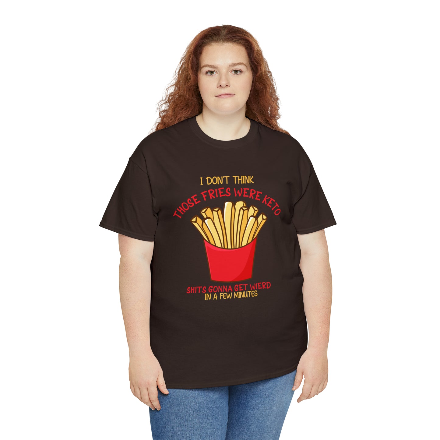 Unisex Heavy Cotton Tee - Those Fries Weren't Keto... Graphite Heather 5XL