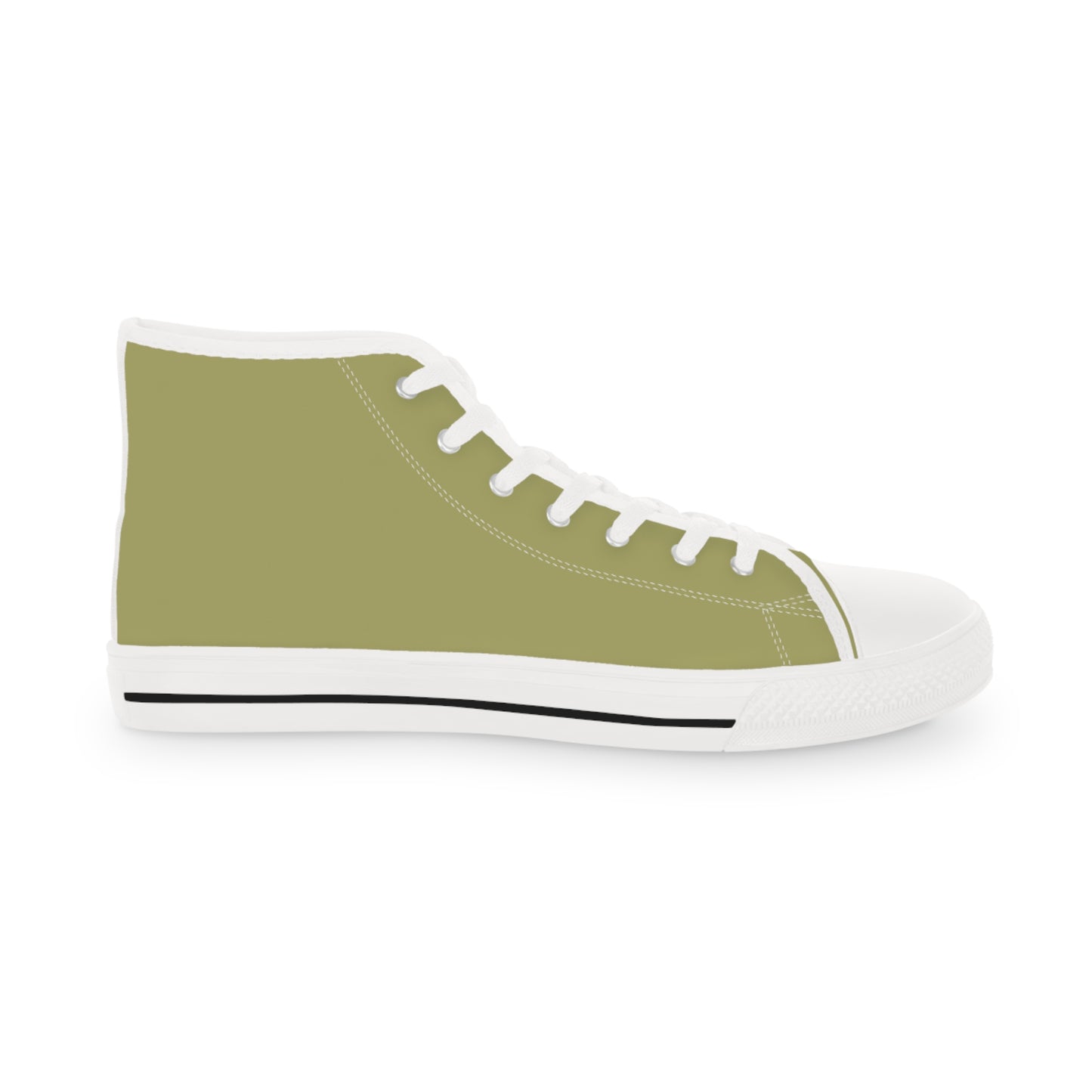 Men's Canvas High Top Solid Color Sneakers - Light Moss US 14 White sole