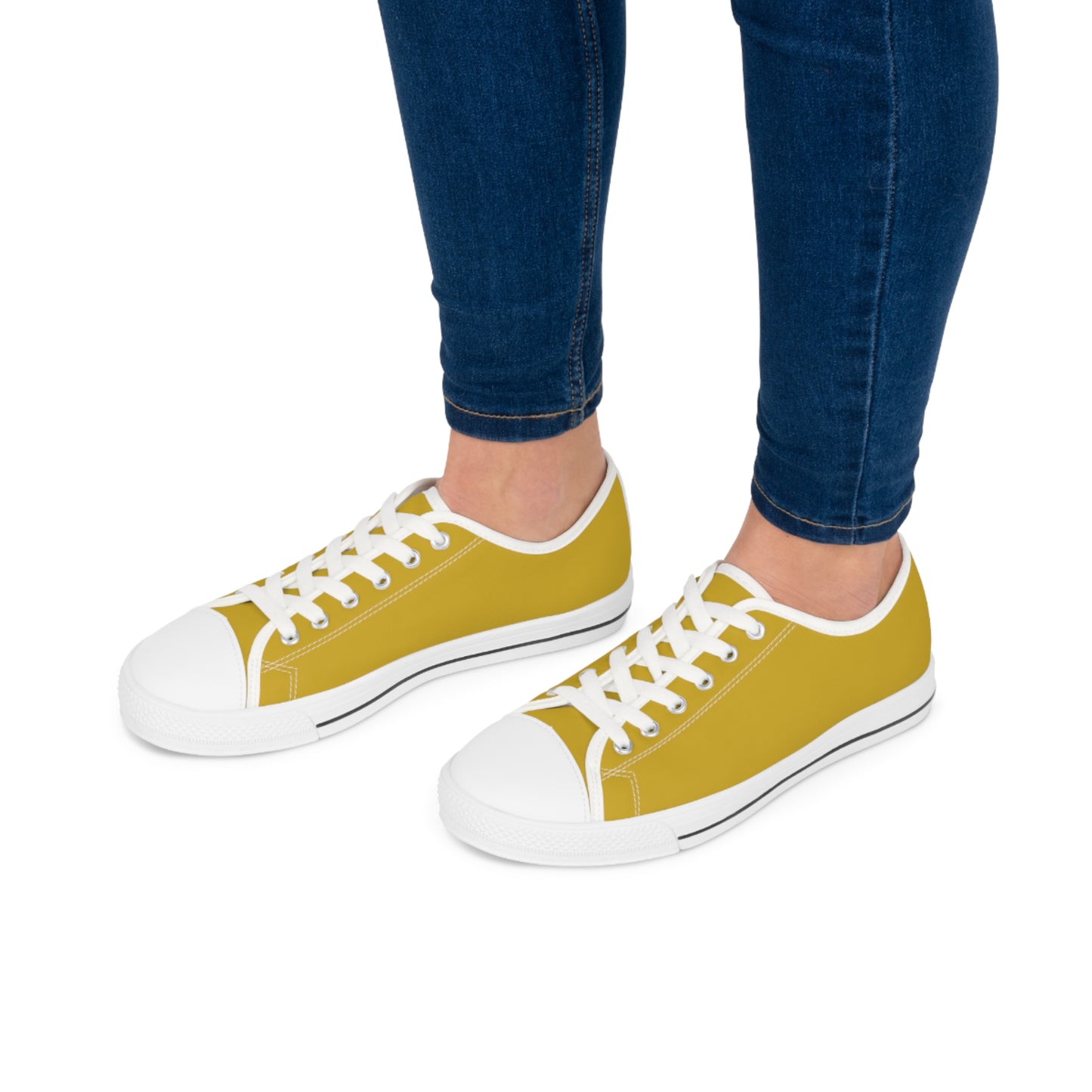 Women's Low Top Sneakers - Gold US 12 White sole