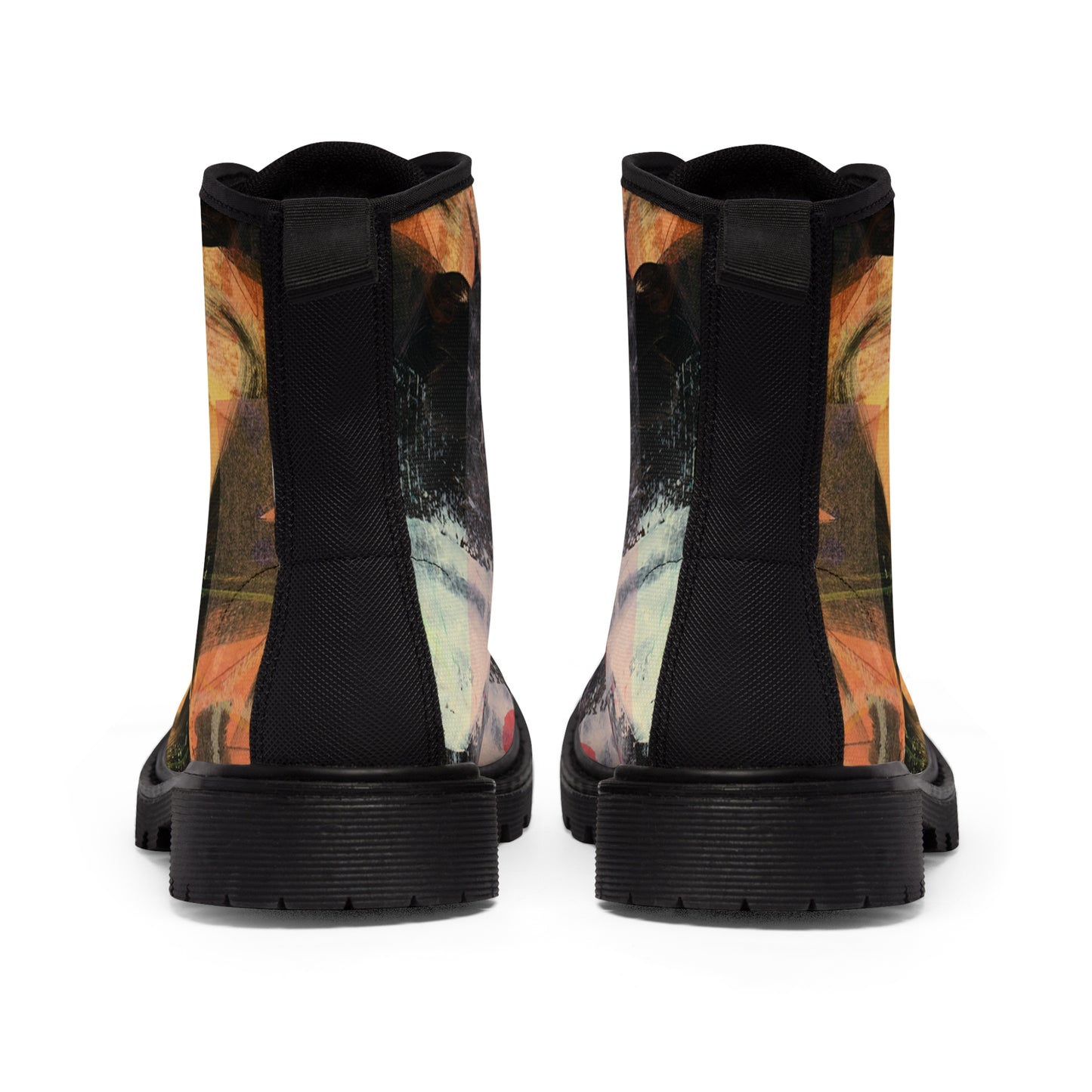 Women's Canvas Boots - 02864 US 11 Black sole