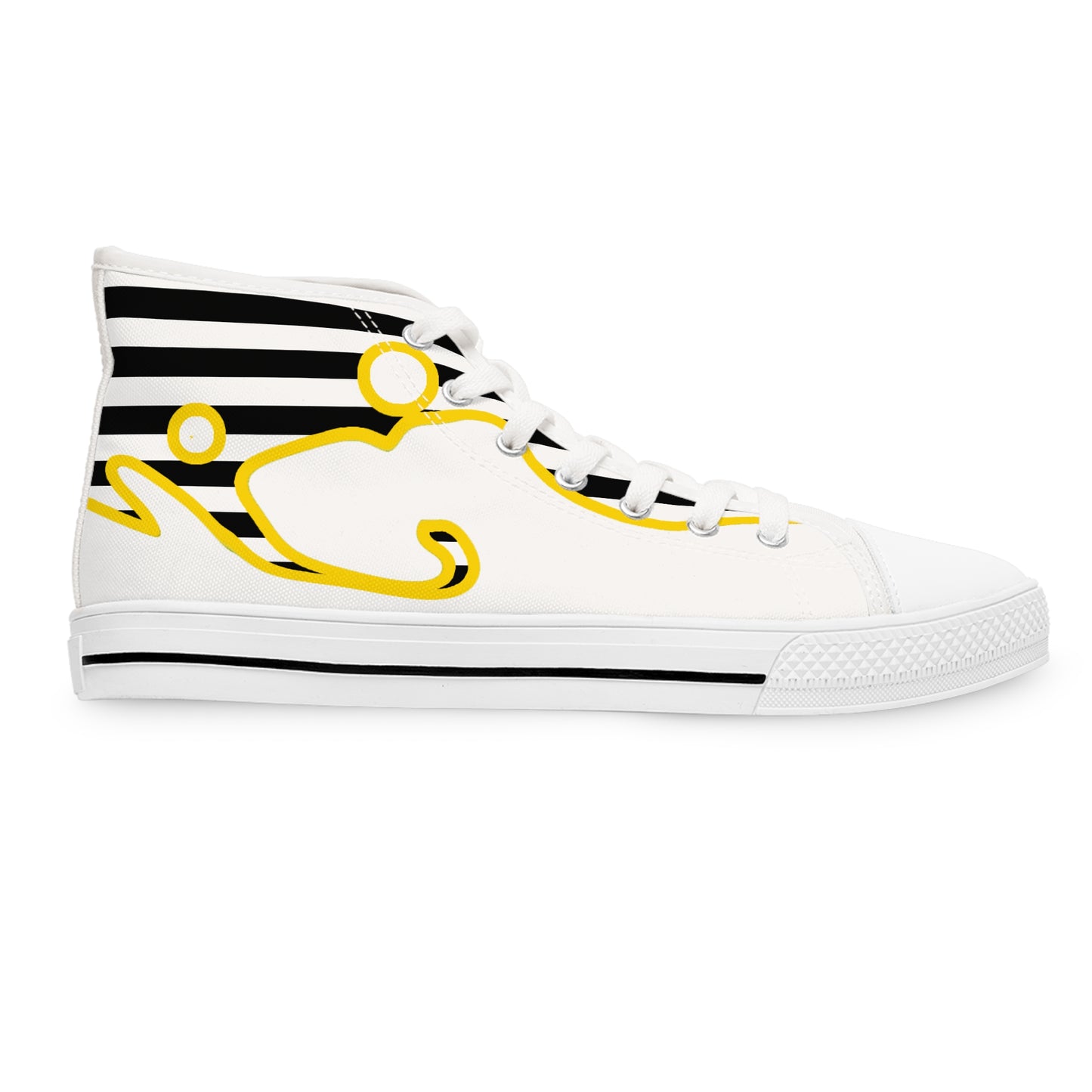 Women's High Top Graphics Sneakers - 10002 US 12 White sole