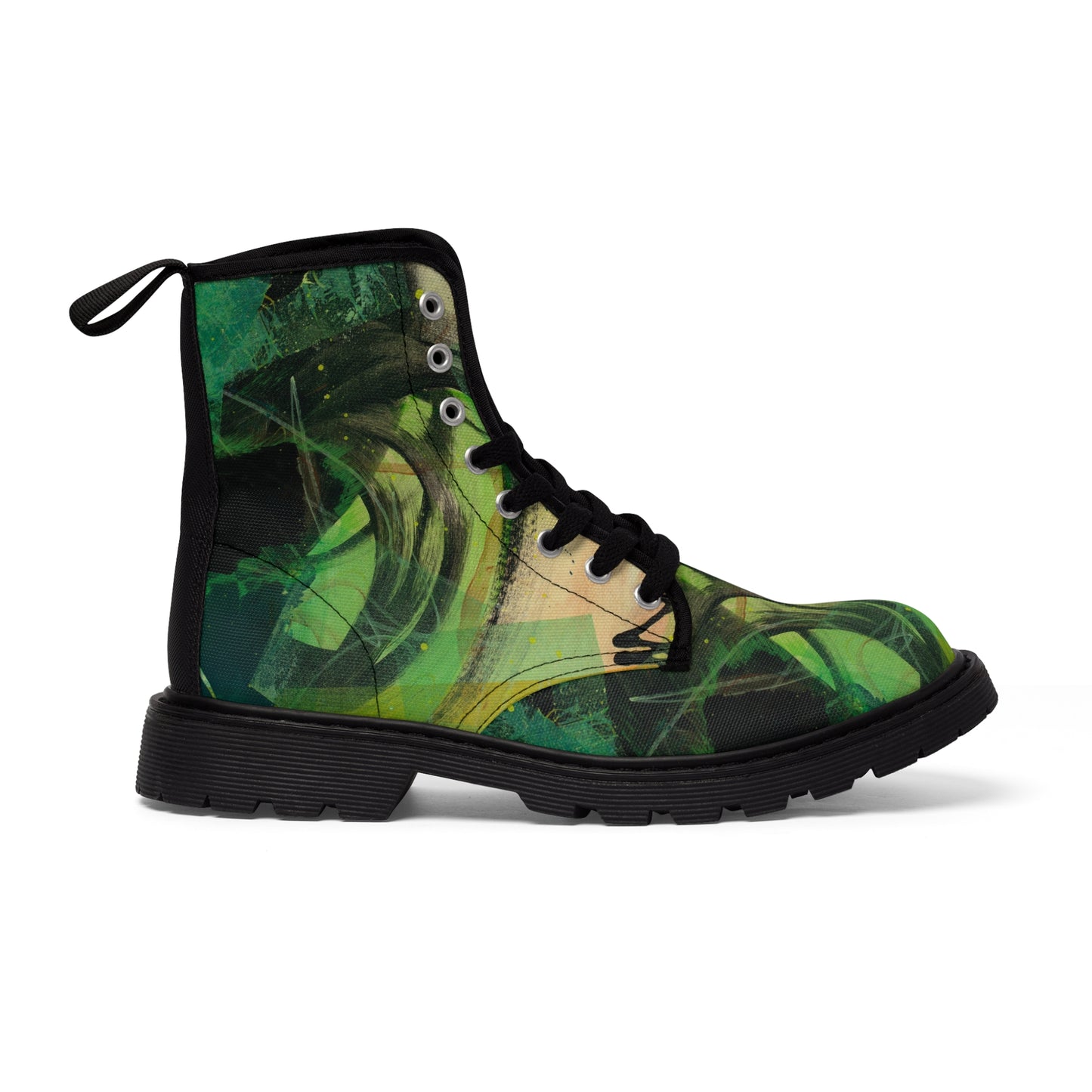 Men's Canvas Boots - 02866 US 10.5 Black sole