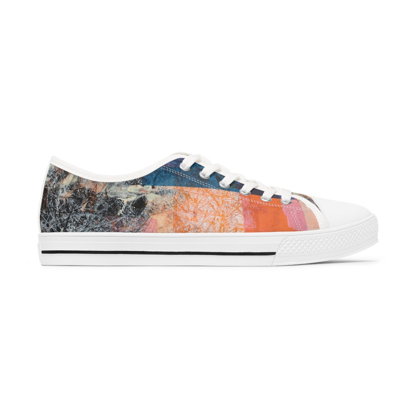 Women's Low Top Sneakers - 02862 US 12 White sole