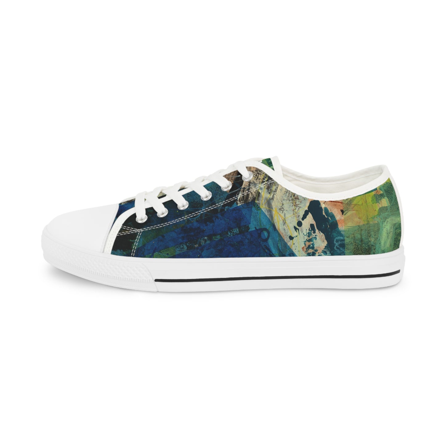 Men's Low Top Sneakers - 02877 US 14 Black sole