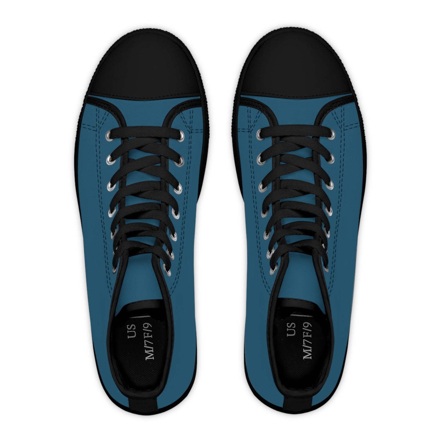Women's High Top Sneakers - Dark Blue US 12 White sole