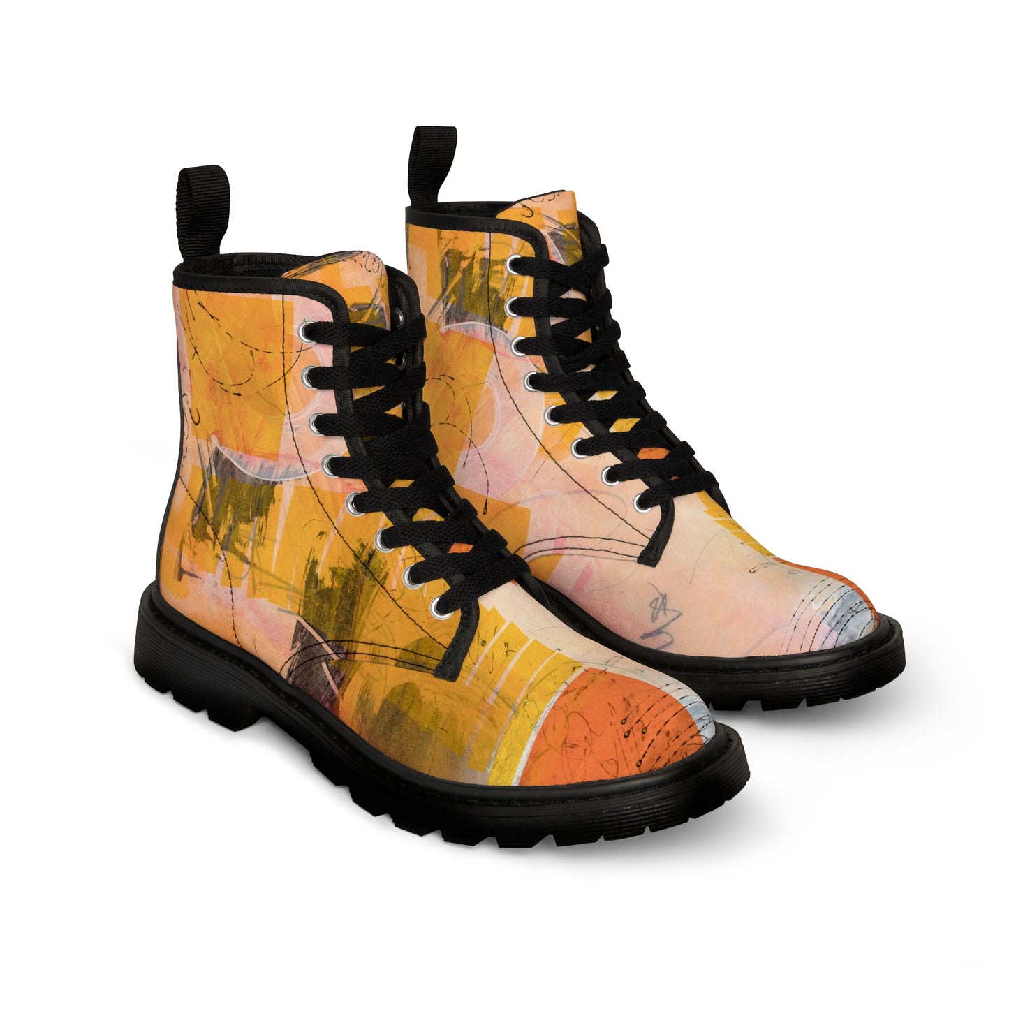 Men's Canvas Boots - 02876 US 10.5 Black sole