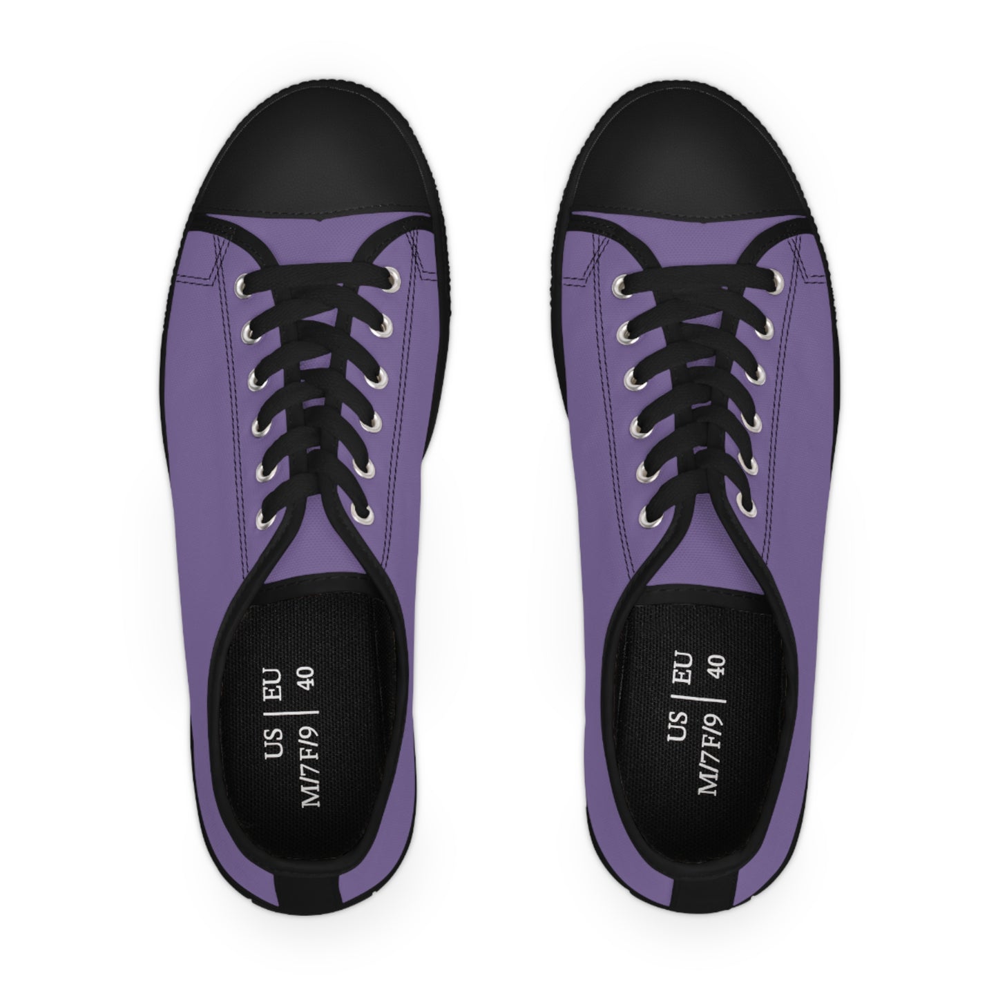 Women's Low Top Sneakers - Purple US 12 White sole