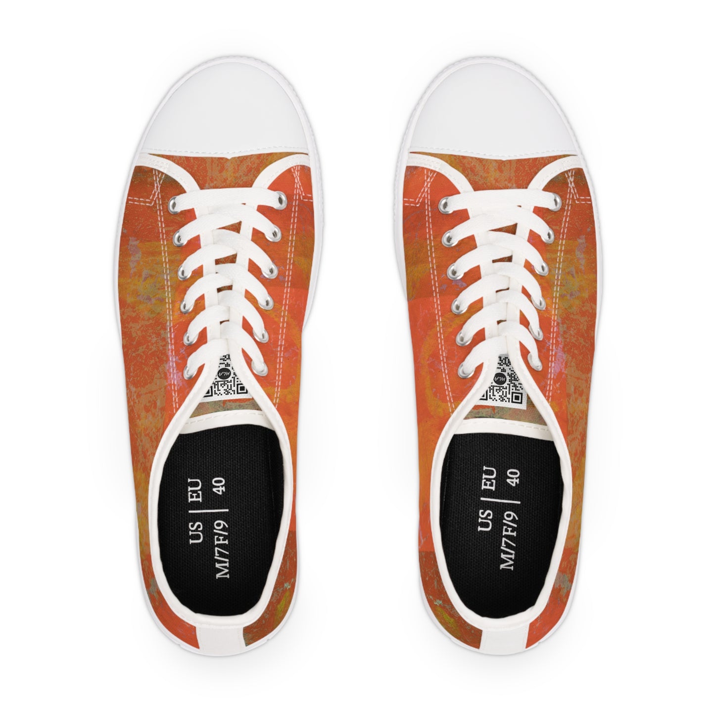 Women's Low Top Sneakers - 02863 US 12 White sole