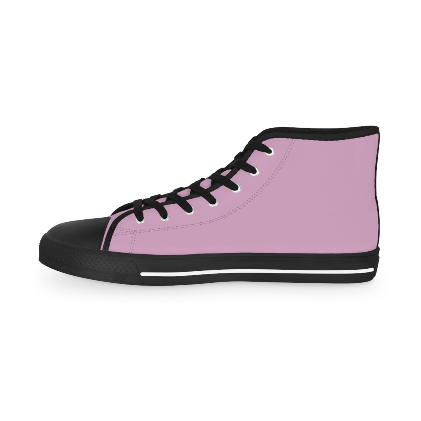 Men's Canvas High Top Solid Color Sneakers - Faded Bubblegum US 14 White sole