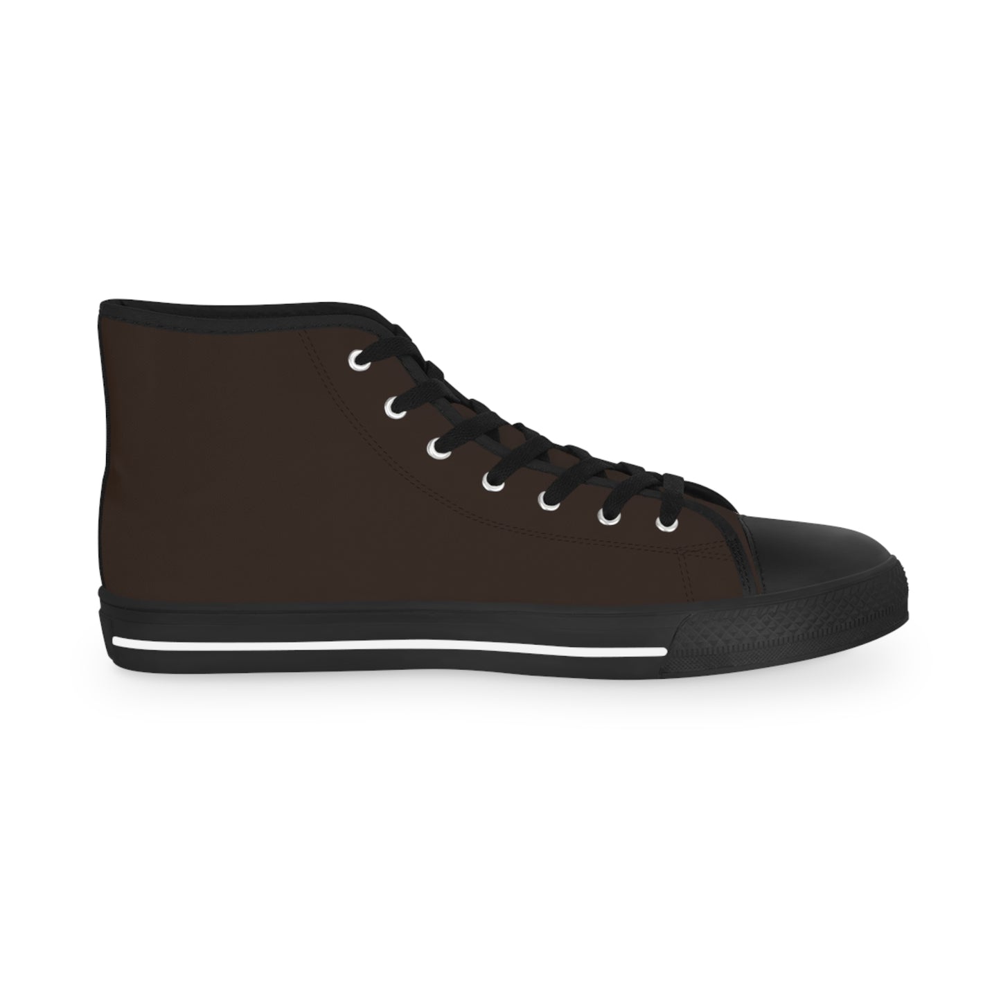 Men's Canvas High Top Solid Color Sneakers - Chocolate Cherry US 14 White sole