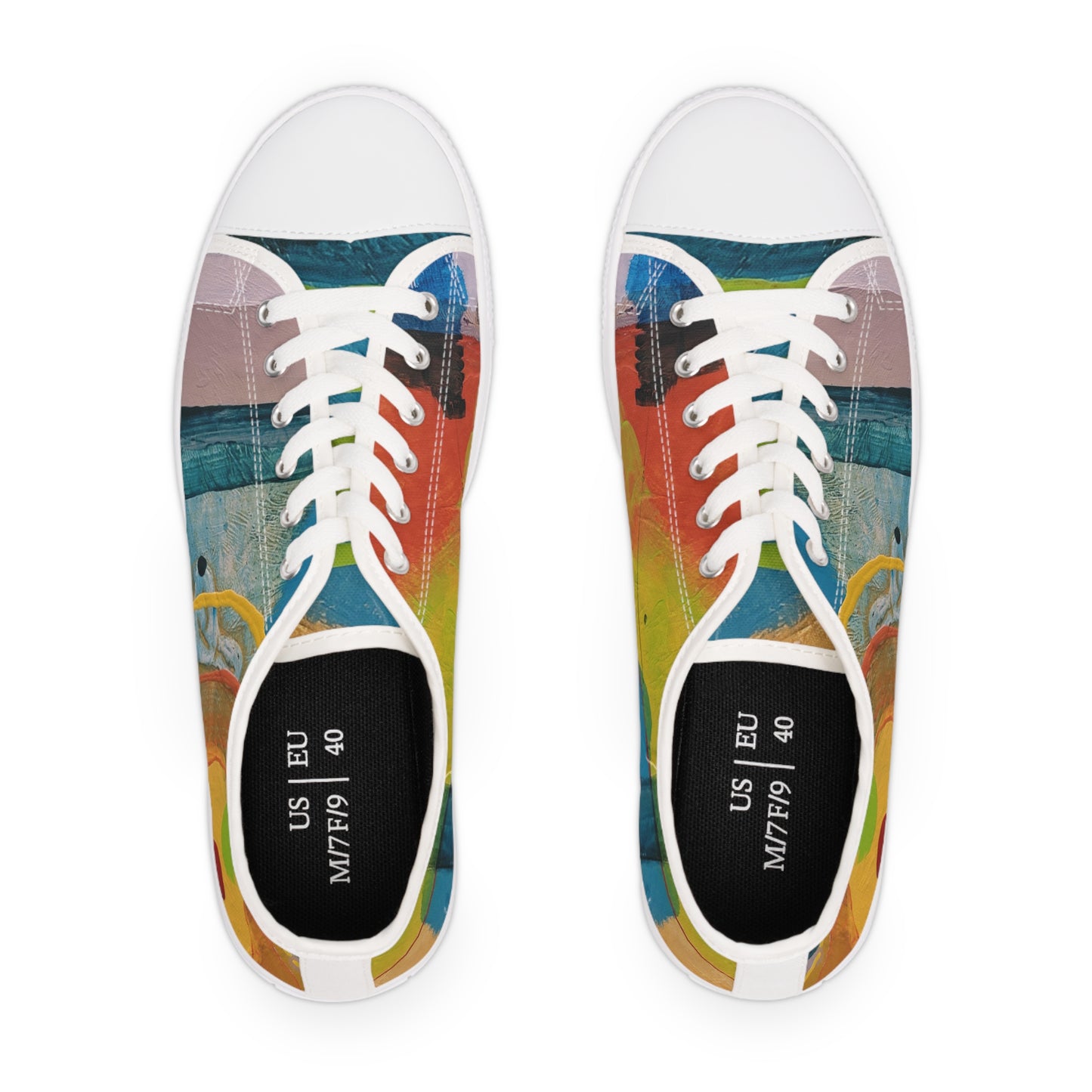 Women's Low Top Sneakers - 02200 US 12 White sole