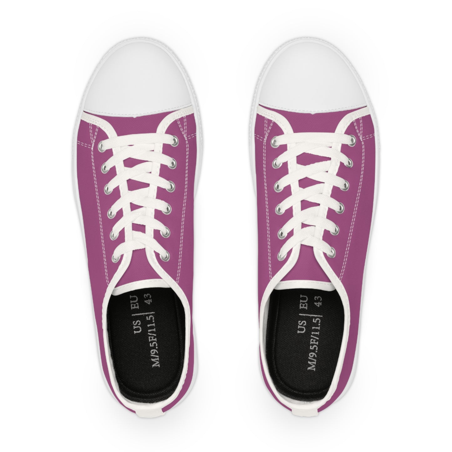 Men's Canvas Low Top Solid Color Sneakers - Candy Wrapper Pink US 14 Black sole
