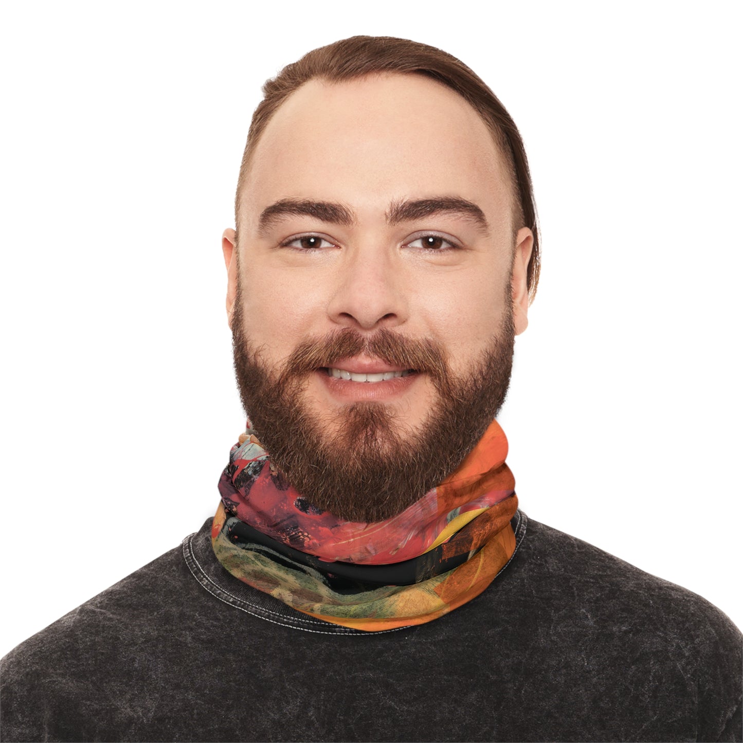 Winter Neck Gaiter With Drawstring - 02874