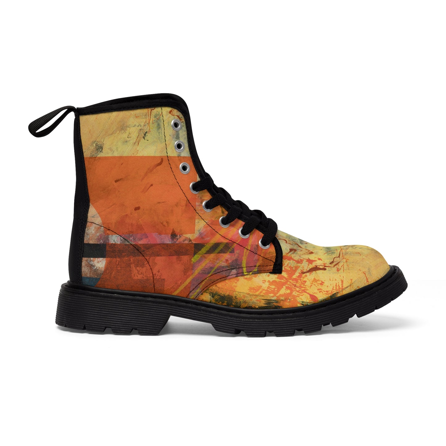Women's Canvas Boots - 02868 US 11 Black sole