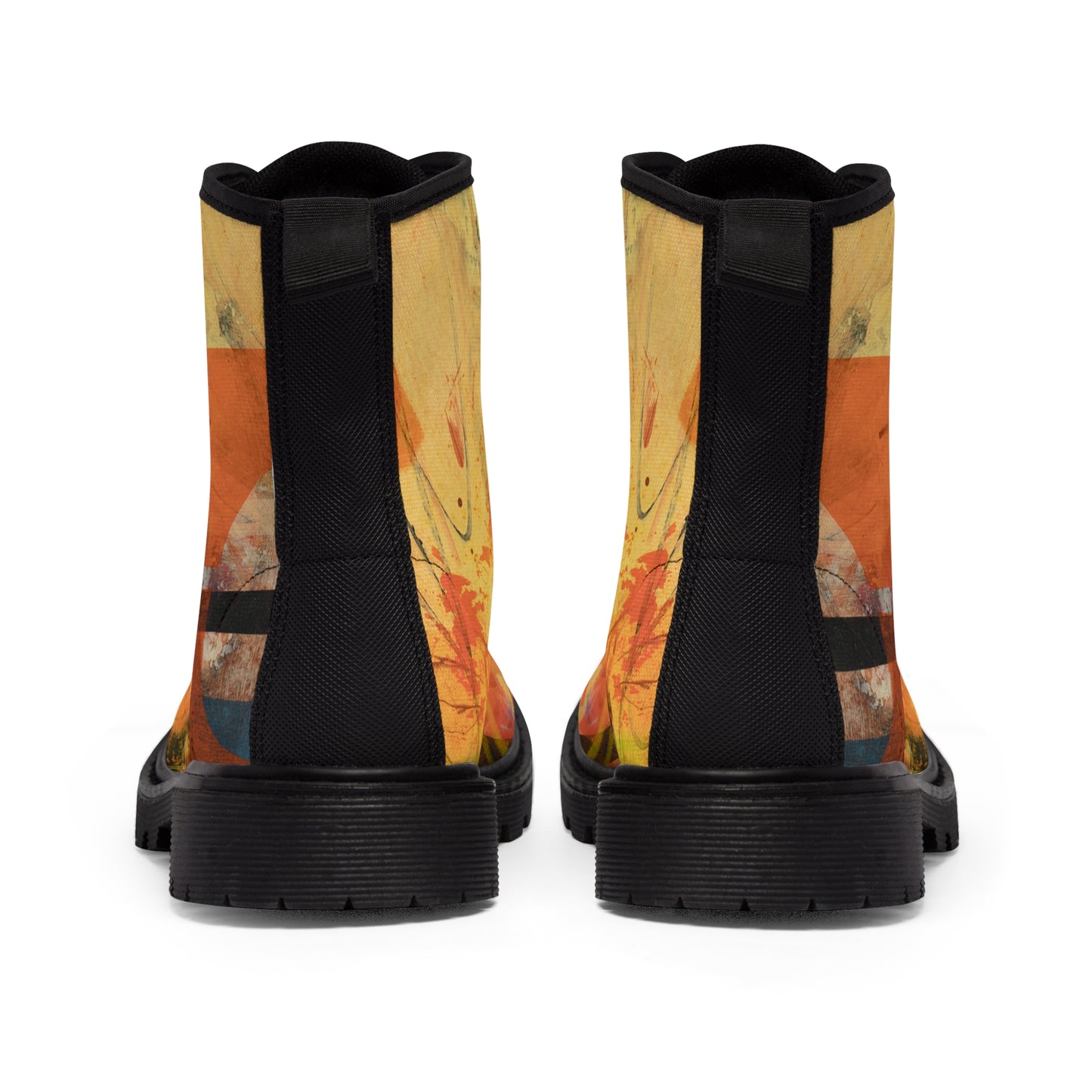Women's Canvas Boots - 02868 US 11 Black sole