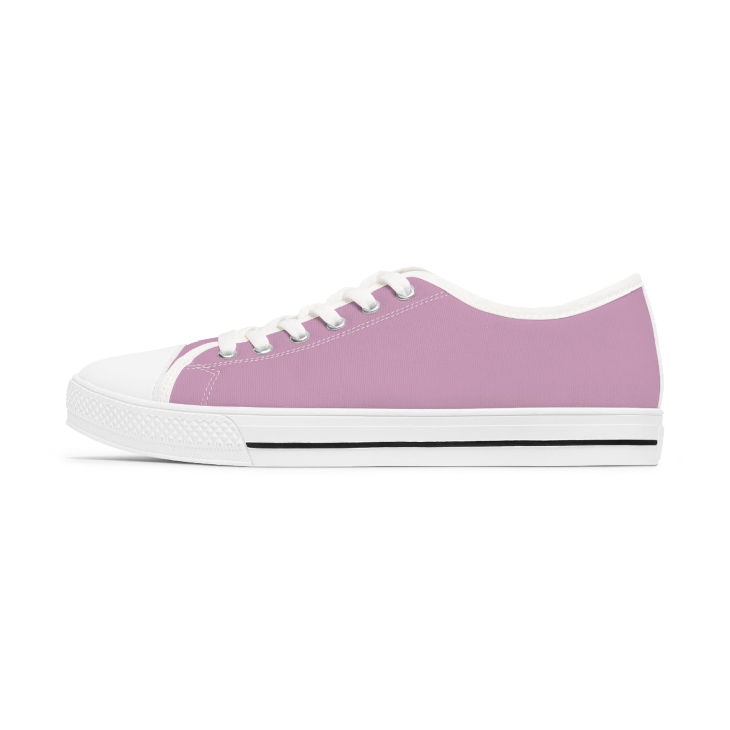 Women's Canvas Low Top Solid Color Sneakers - Faded Bubblegum US 12 White sole