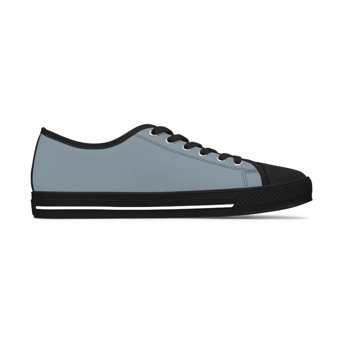 Women's Canvas Low Top Solid Color Sneakers - Storm Gray US 12 White sole