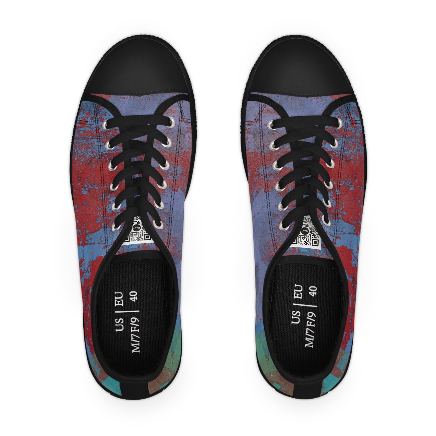 Women's Low Top Sneakers - 02857 US 12 White sole